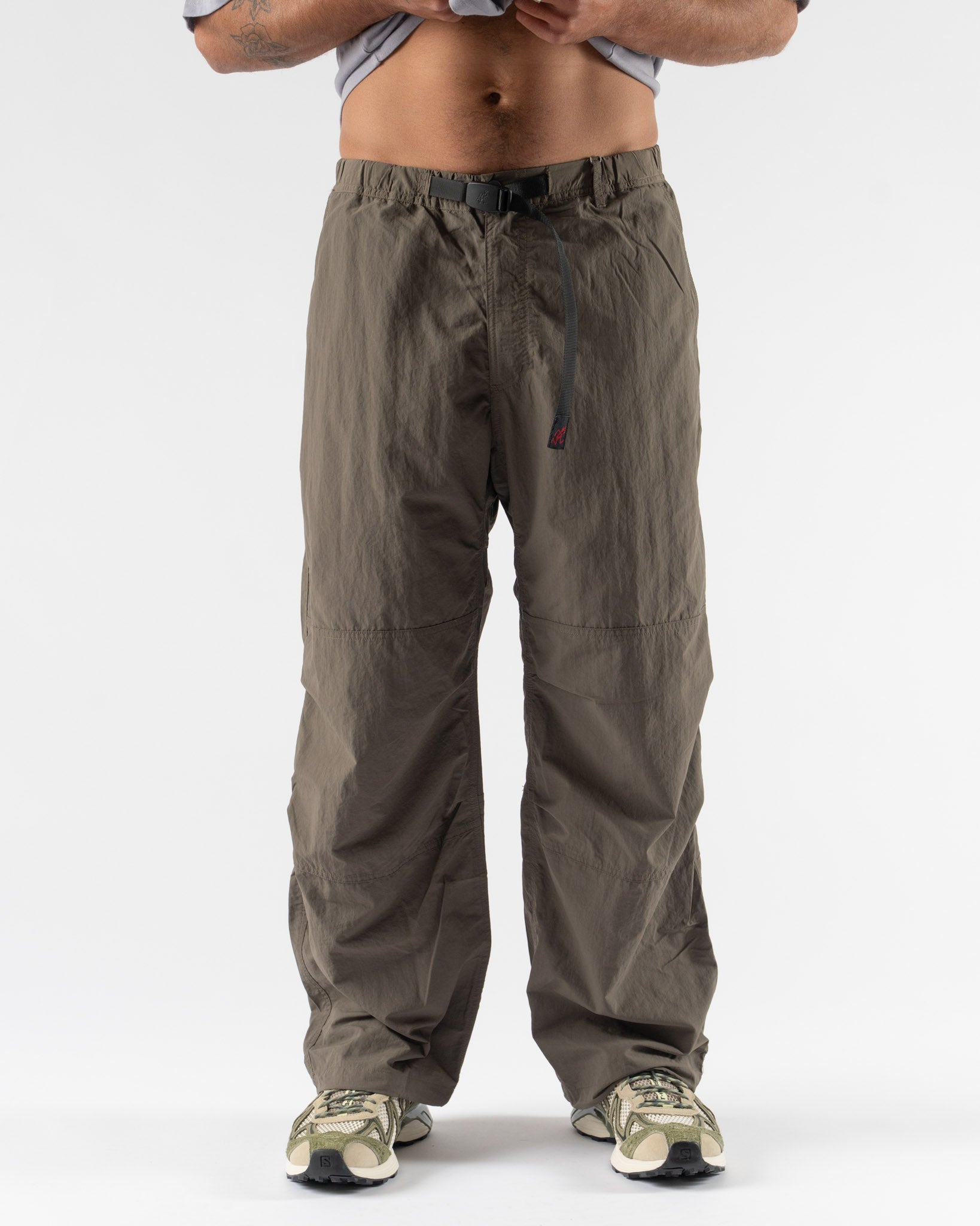 Gramicci Nylon Paneled Trek Pant in Granite Curated at Jake and Jones