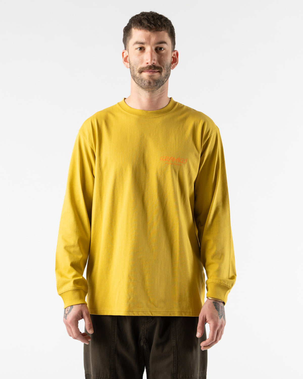 Gramicci Original Freedom Long Sleeve Tee in Deep Yellow Curated 
