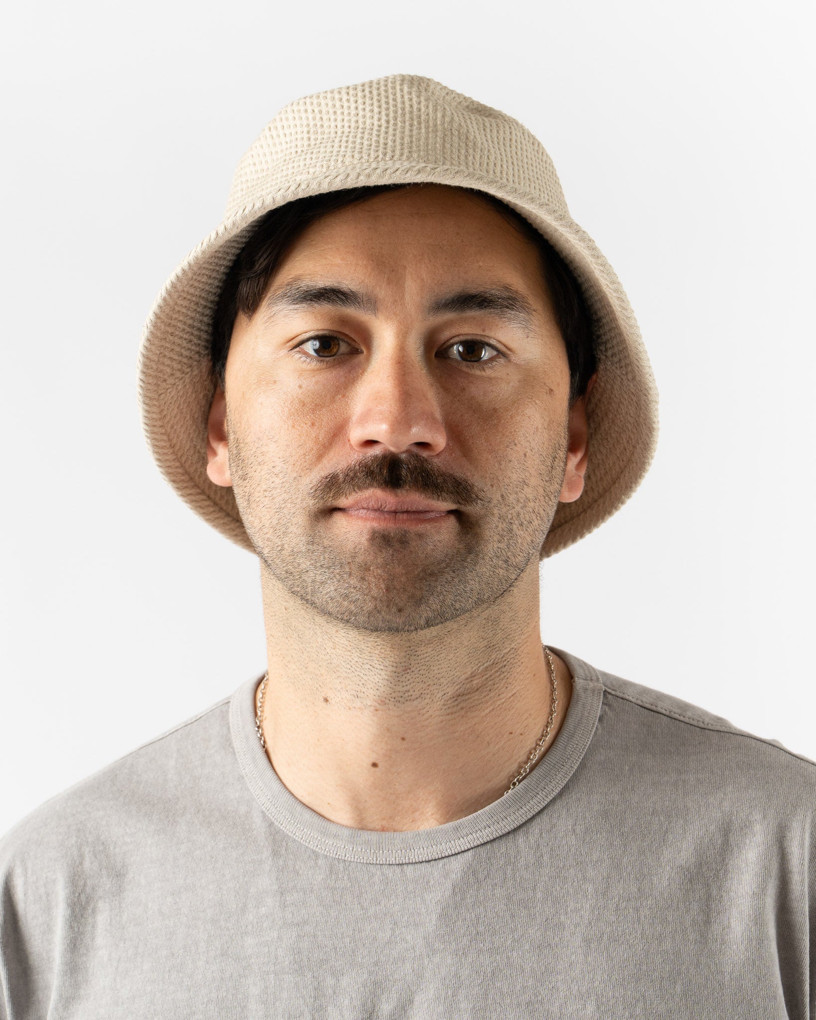 Racal Hat Maker Sashiko Bucket Hat in Natural