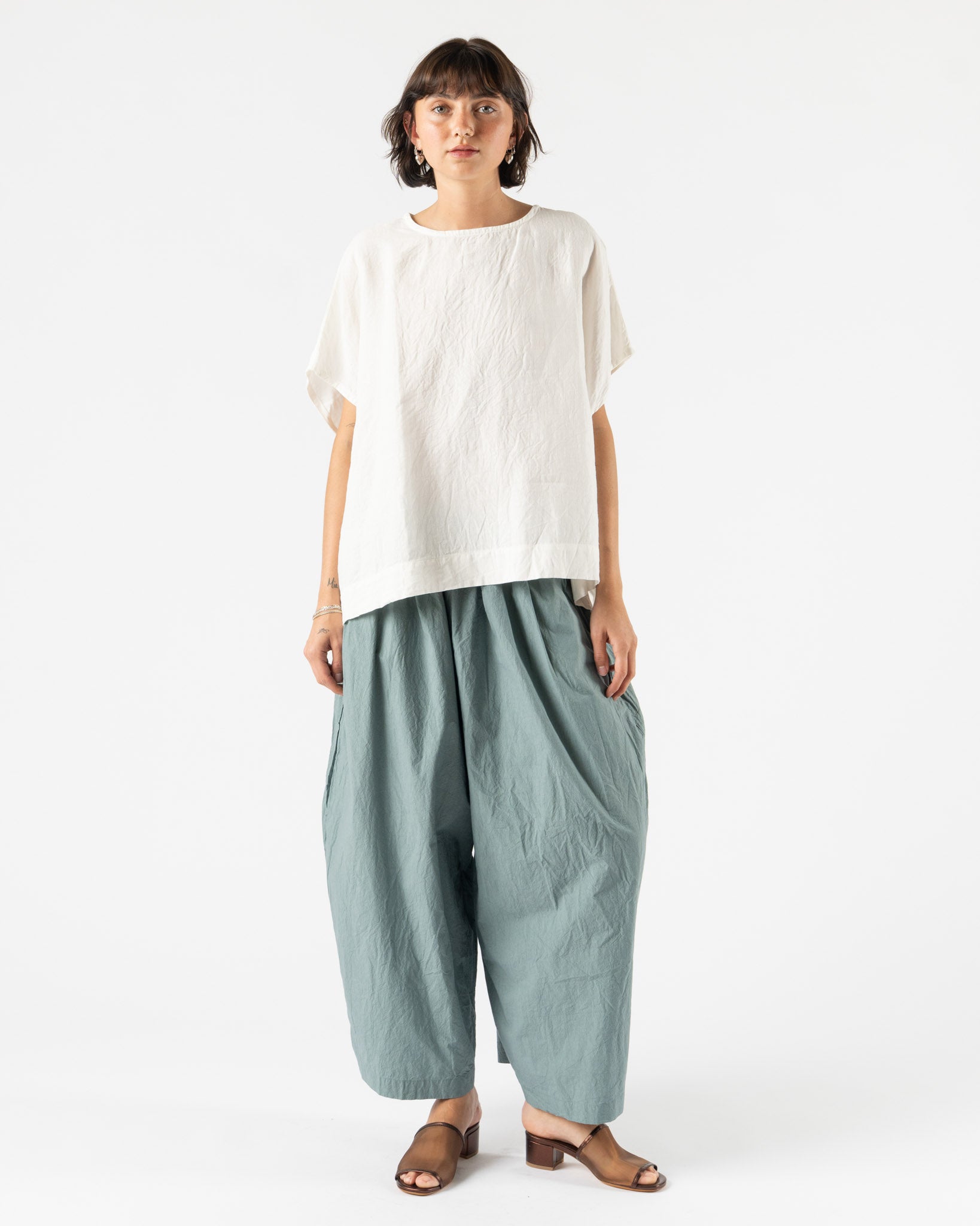 Ichi Antiquités French Linen Pullover in White