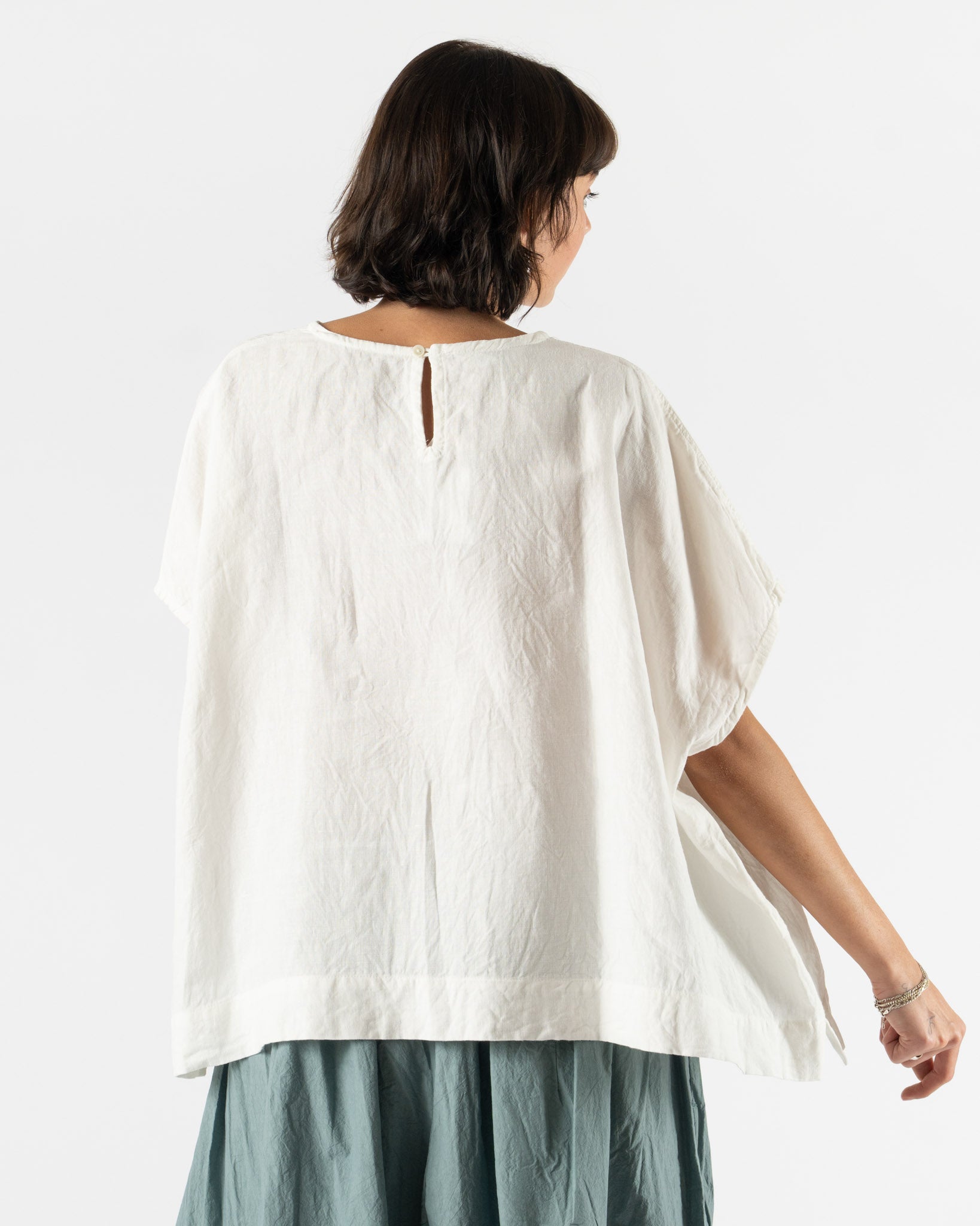 Ichi Antiquités French Linen Pullover in White