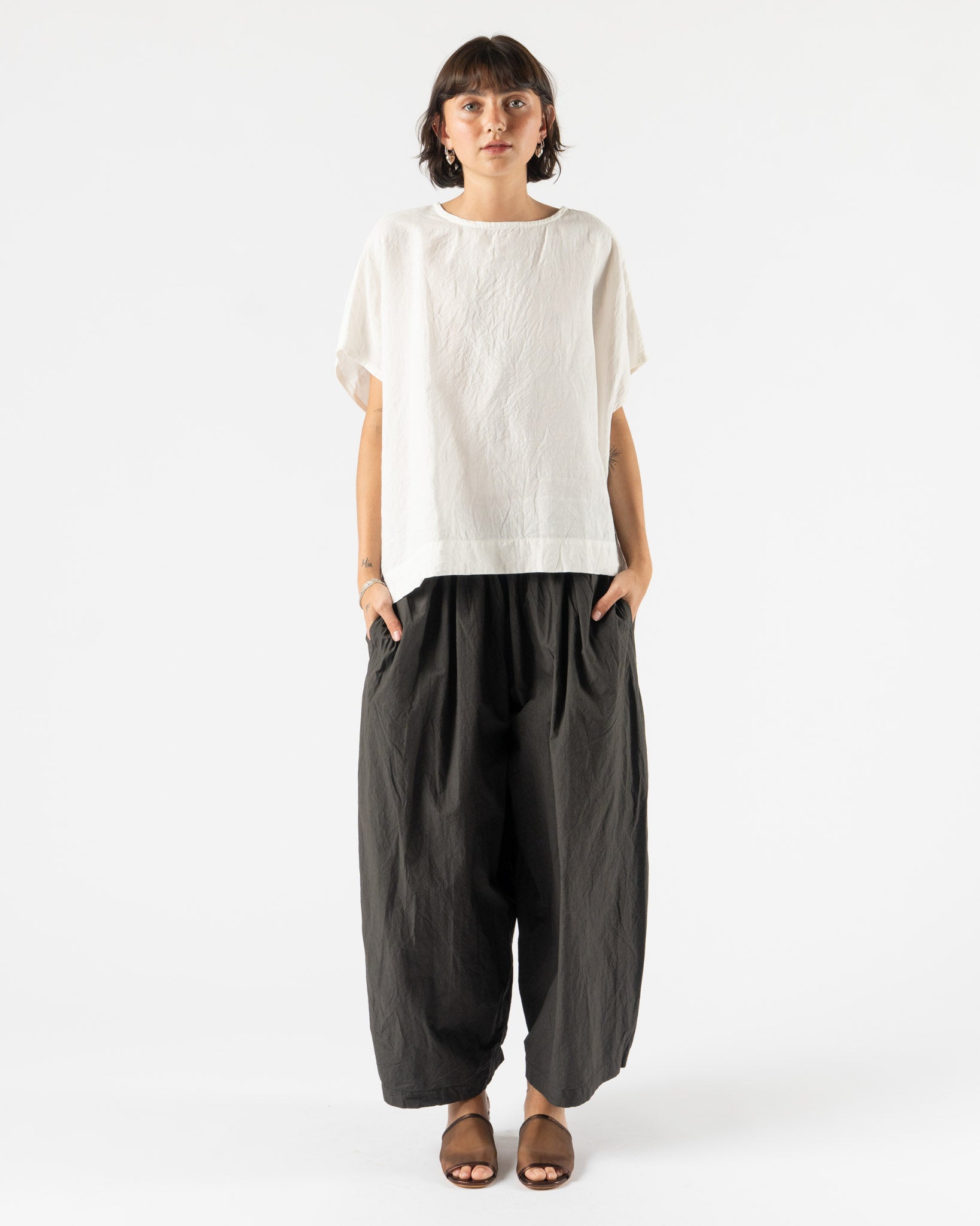 Ichi Antiquités Typewriter Pants in Charcoal