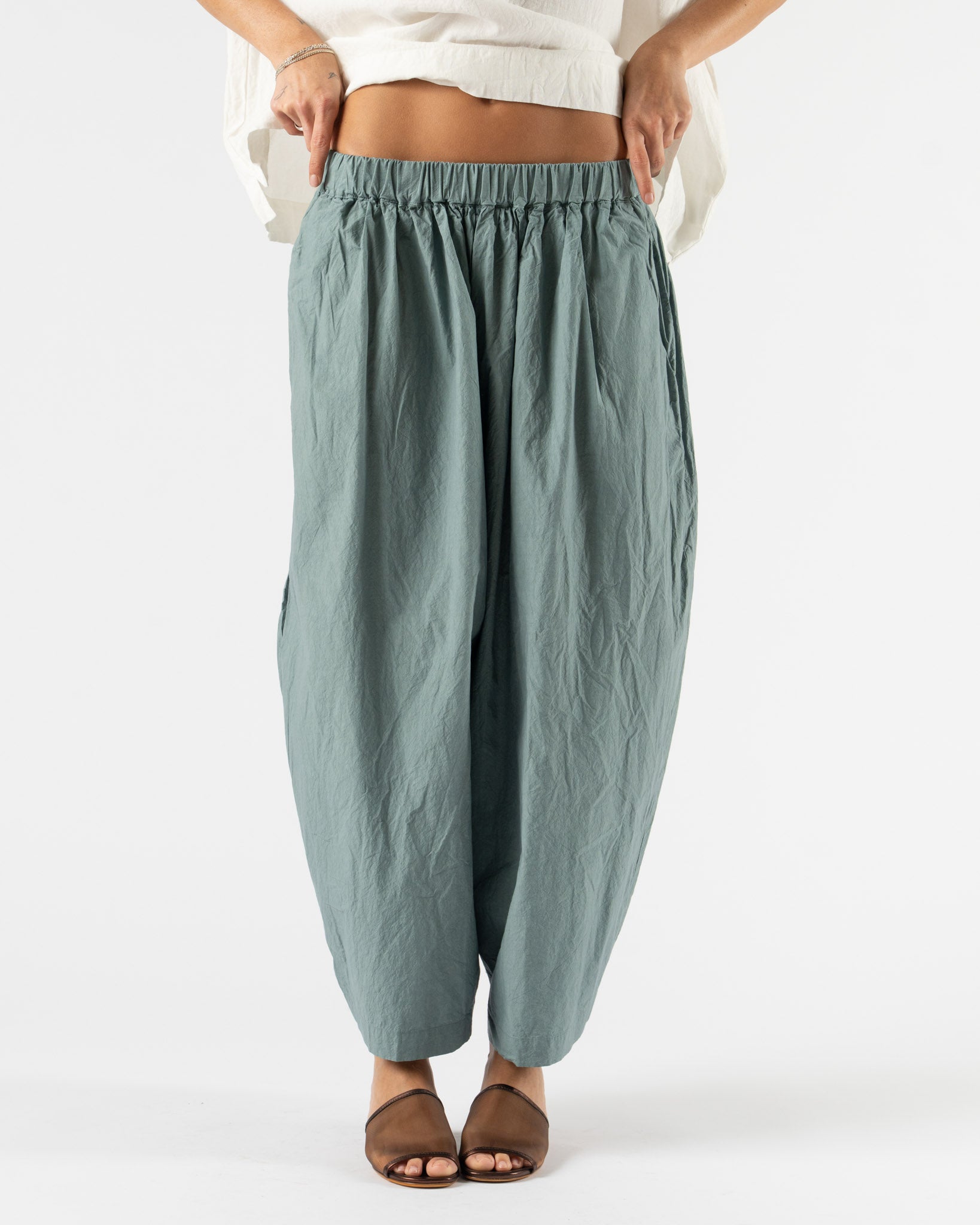 Ichi Antiquités Typewriter Pants in Ice Blue