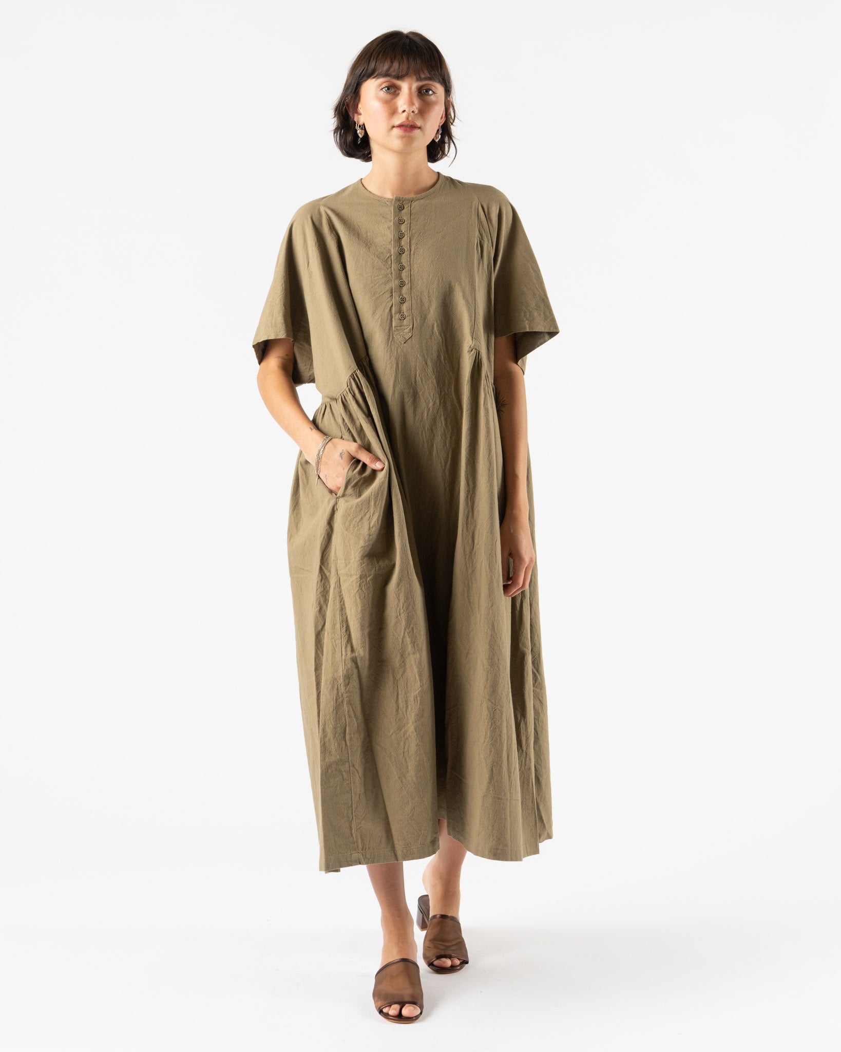 Ichi Antiquités Woven Dress in Mocha
