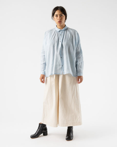 Ichi Antiquités Color Linen Shirt in Light Blue