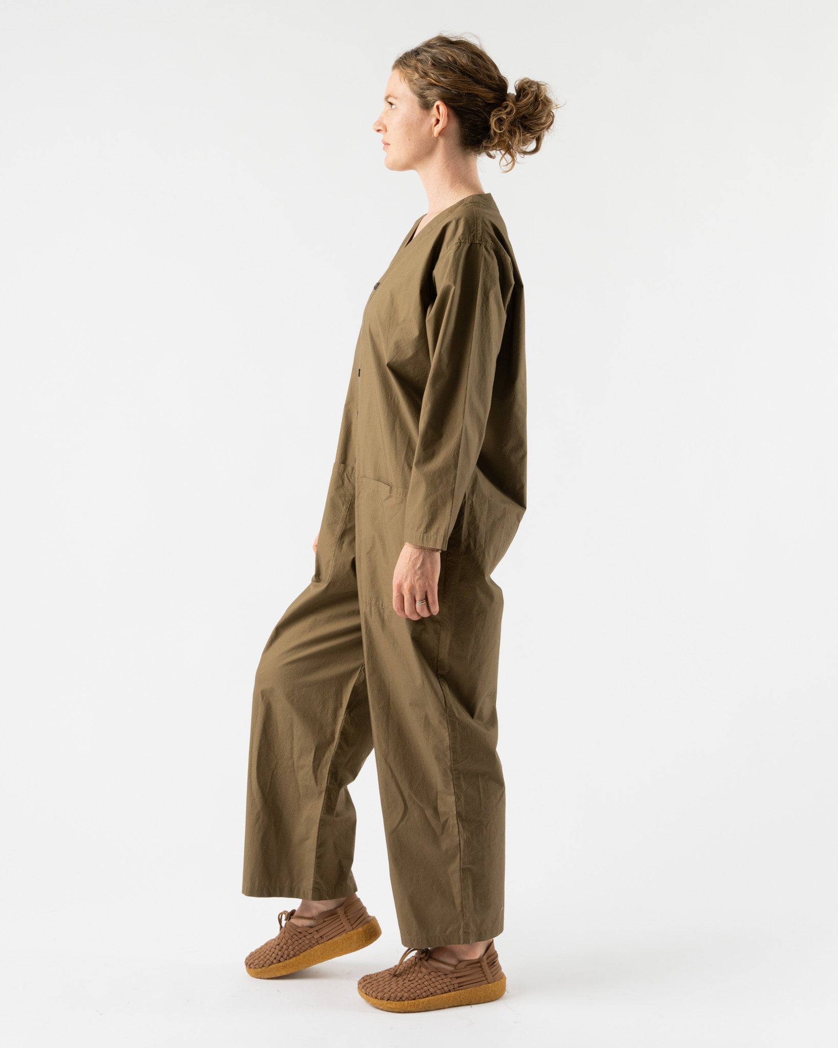 Ichi Antiquités Typewriter Jumpsuit in Mocha Brown