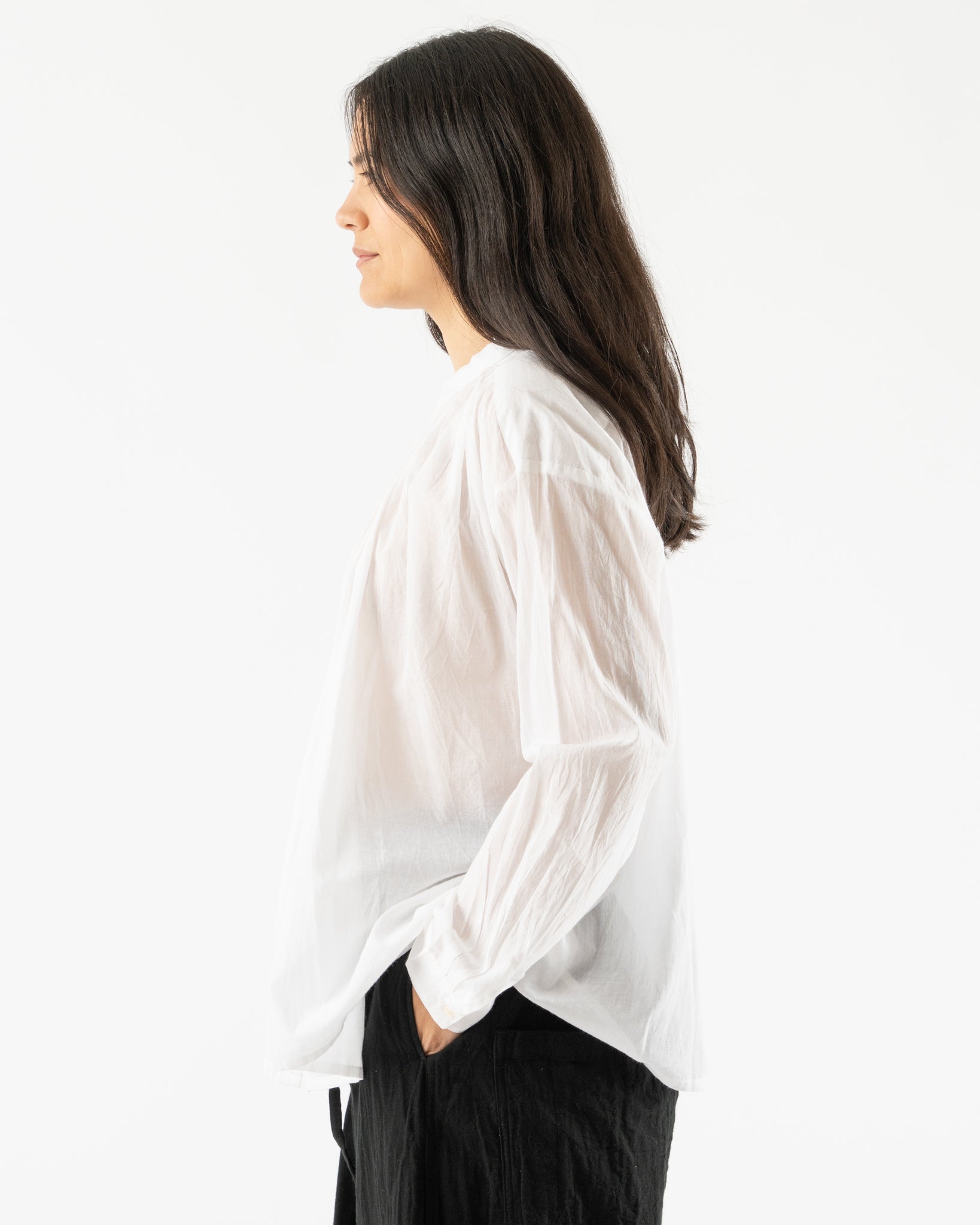 Ichi Antiquités Cotton Khadi Shirt in White