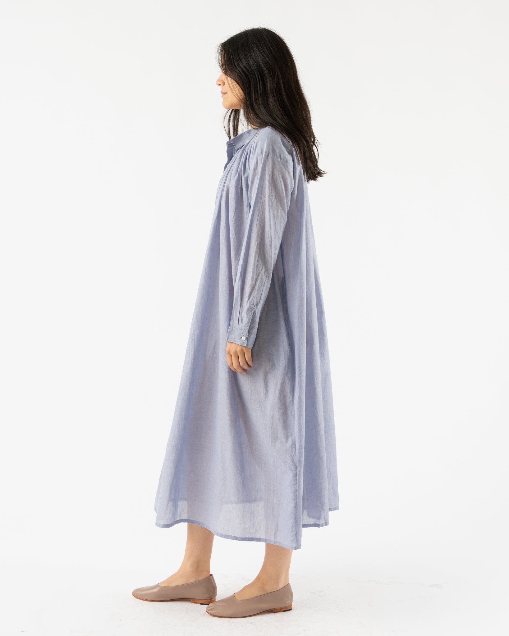 Ichi Antiquités Cotton Khadi Dress in Blue