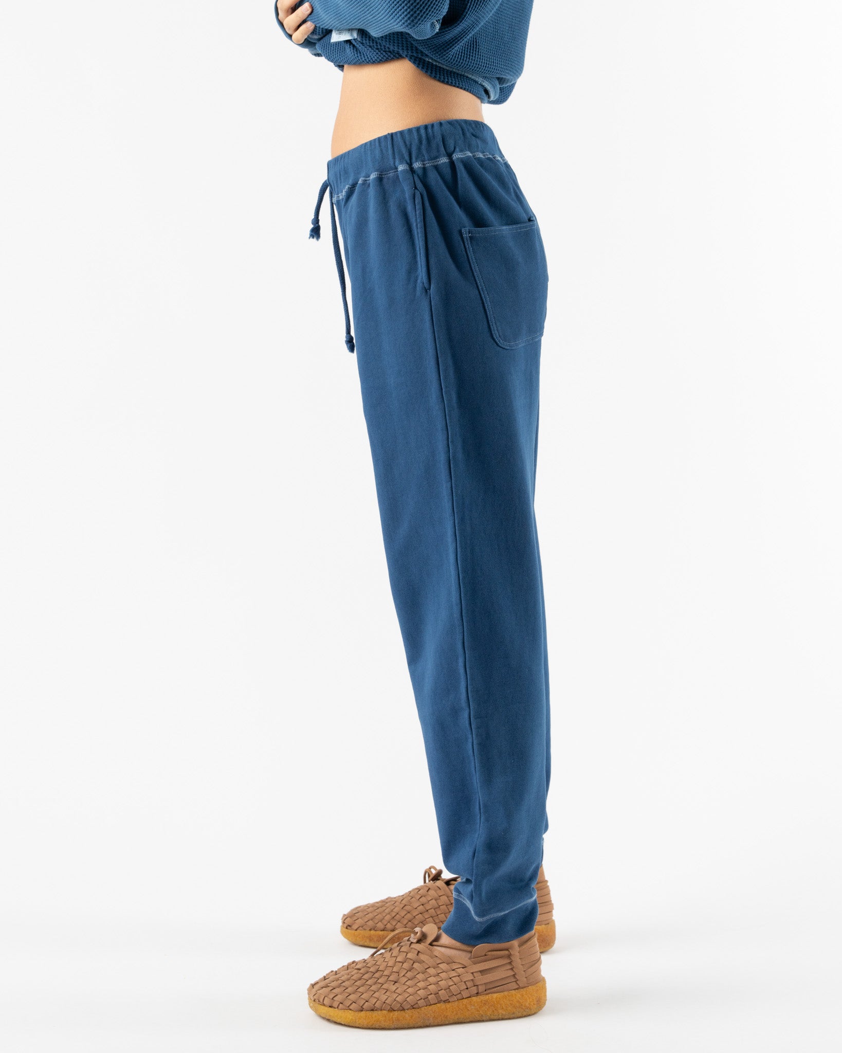 Ichi Antiquités Indigo French Terry Pants in Dark