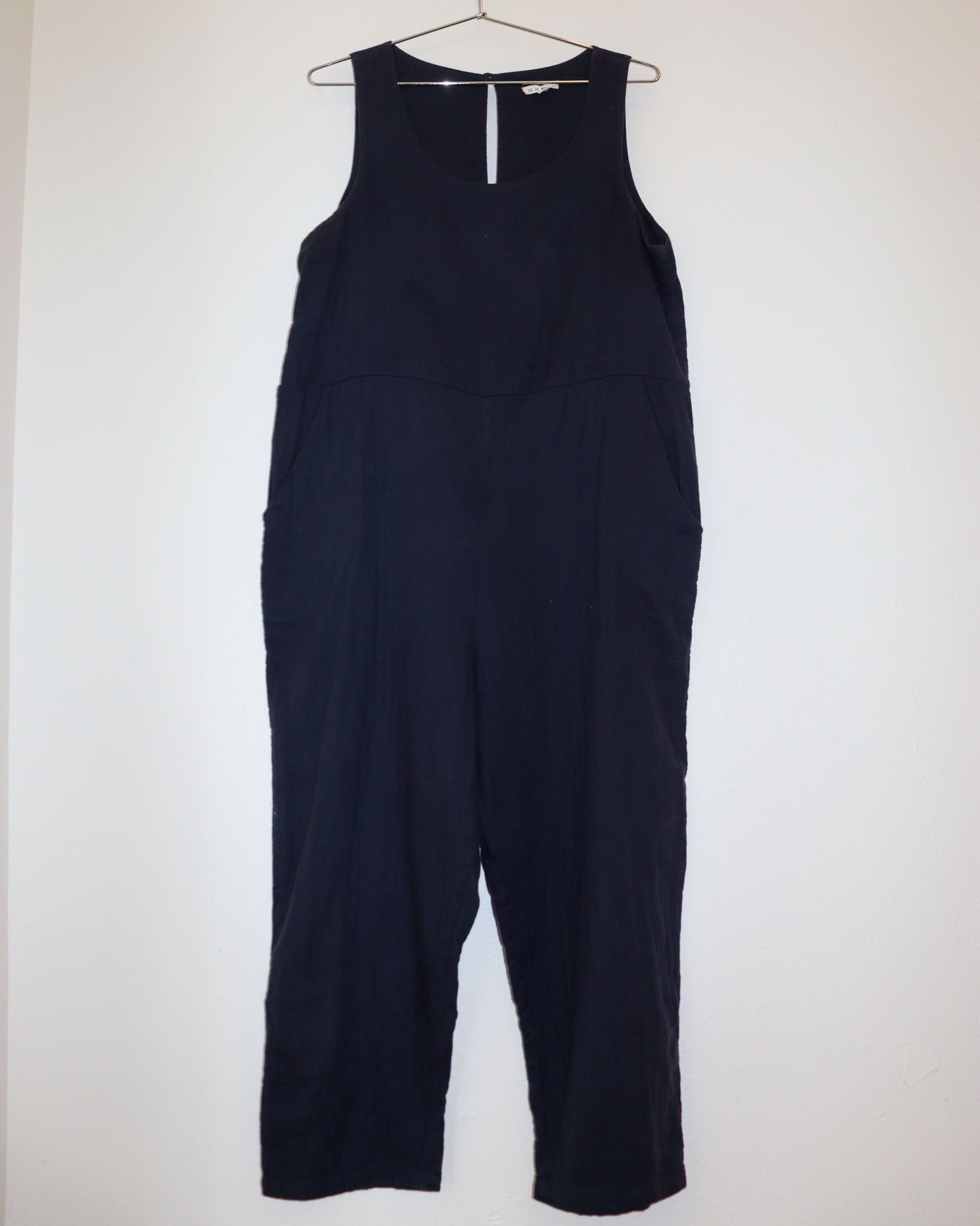 Pre-owned: It is Well LA Cotton Jumpsuit in Dark Navy