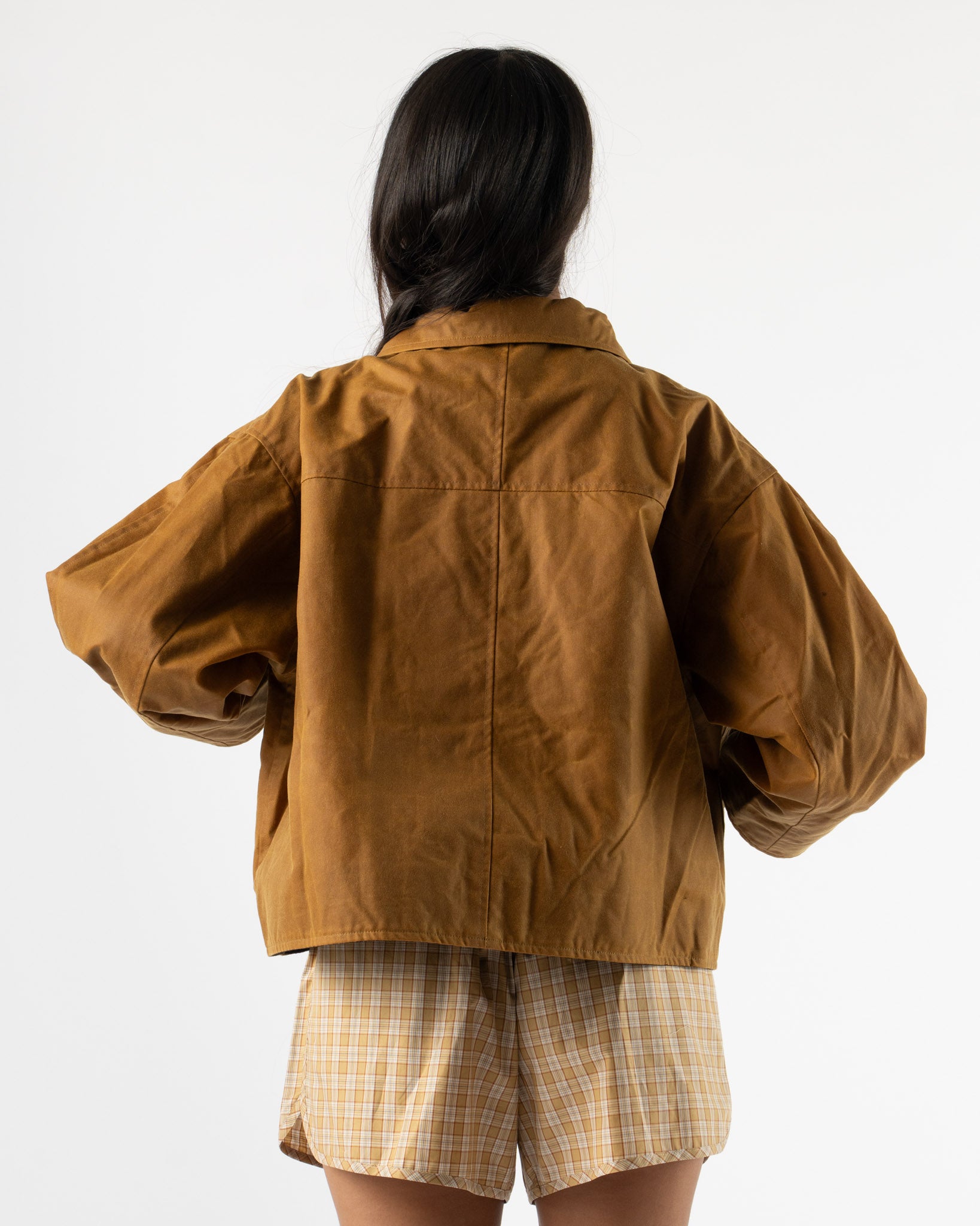 Cawley British Waxed Oilskin Jacket in Gold