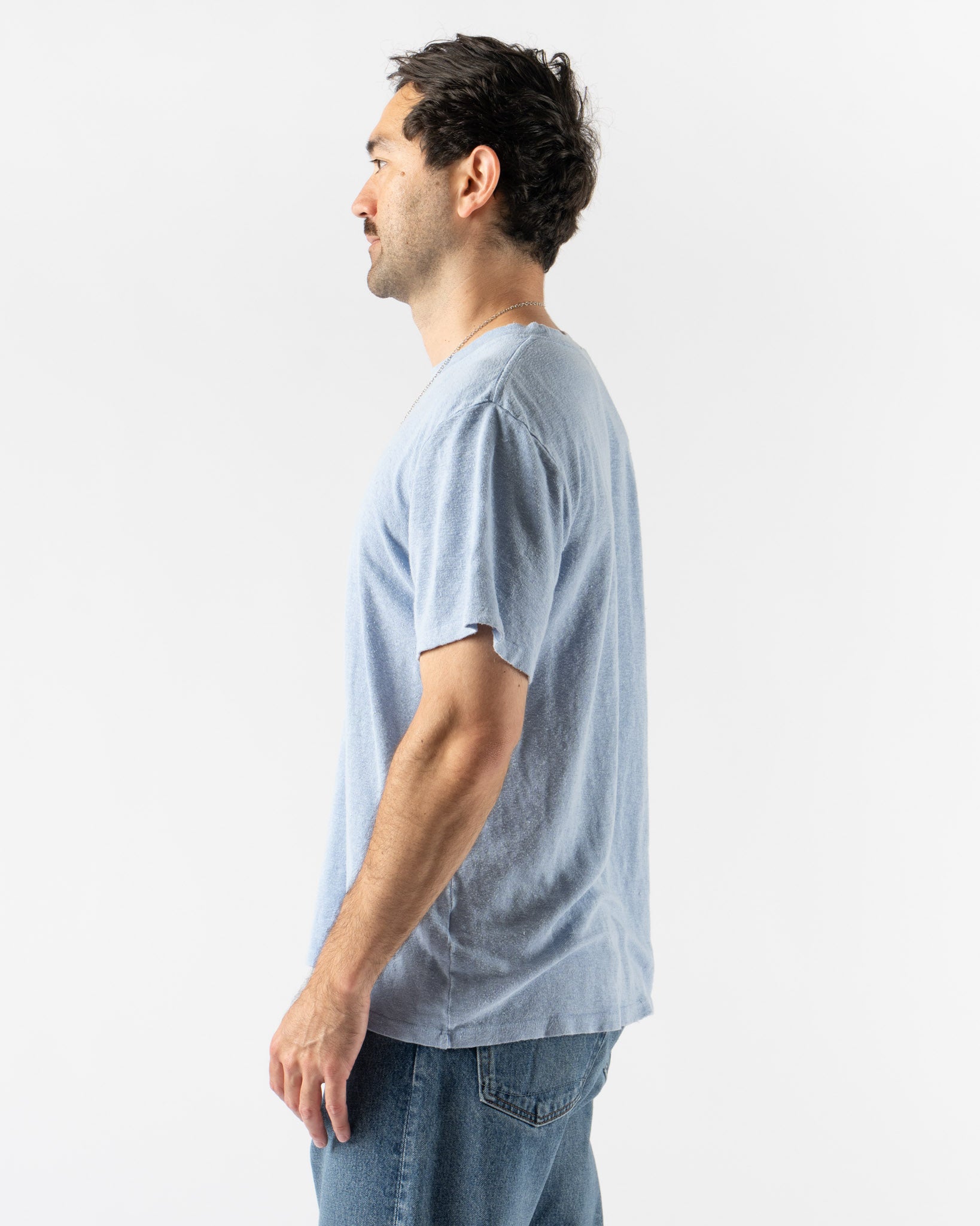 Jungmaven Mana 10 Tee in Coastal Blue