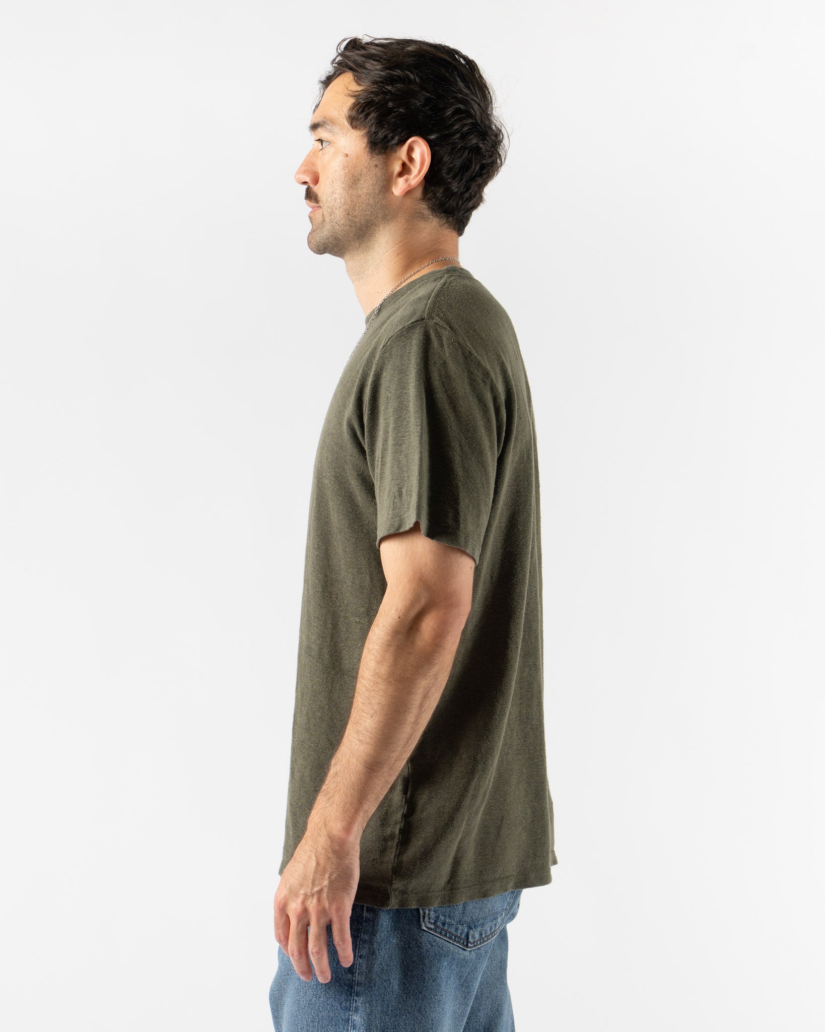 Jungmaven Mana 10 Tee in Olive Green