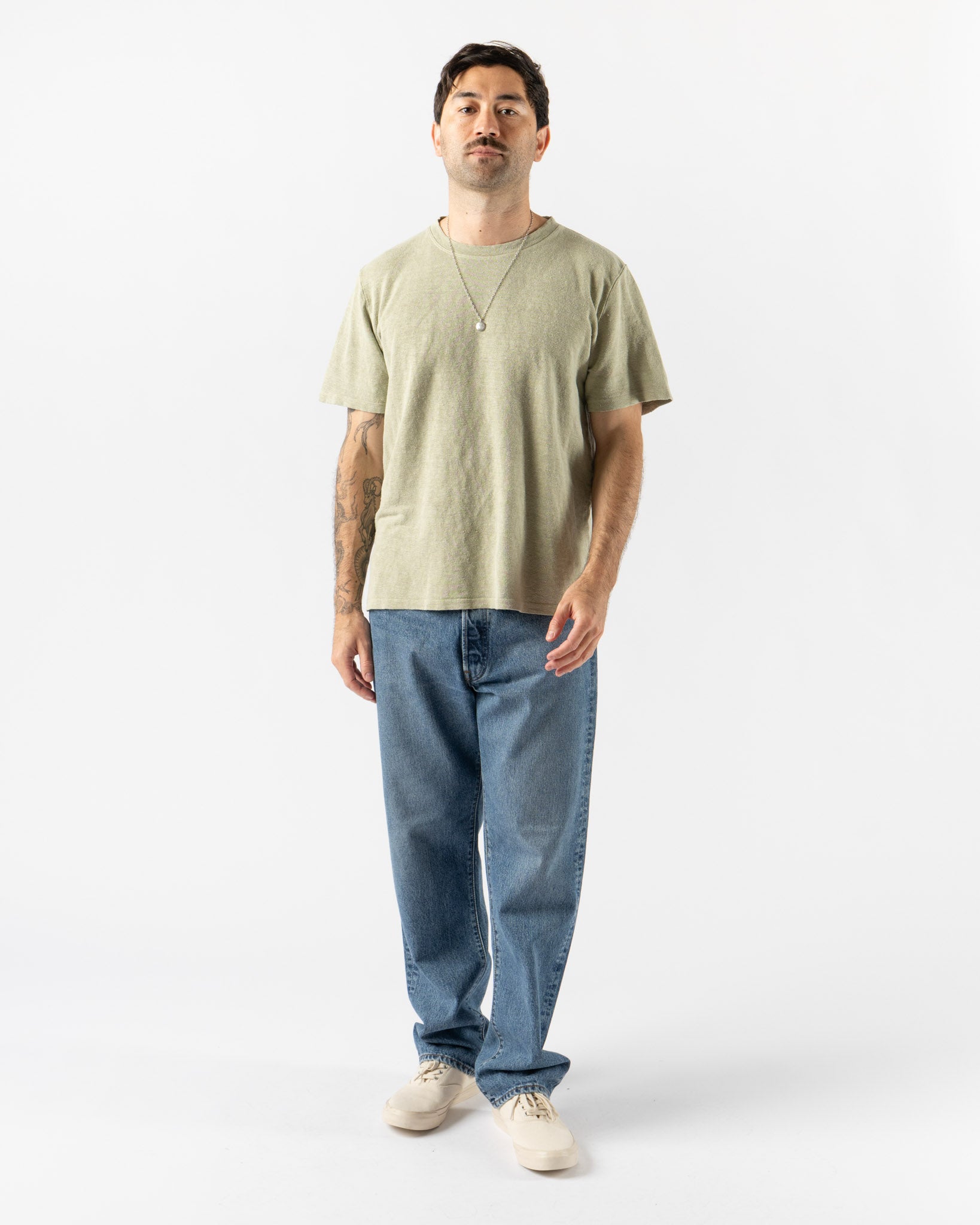 Jungmaven Mana 10 Tee in Agave Green