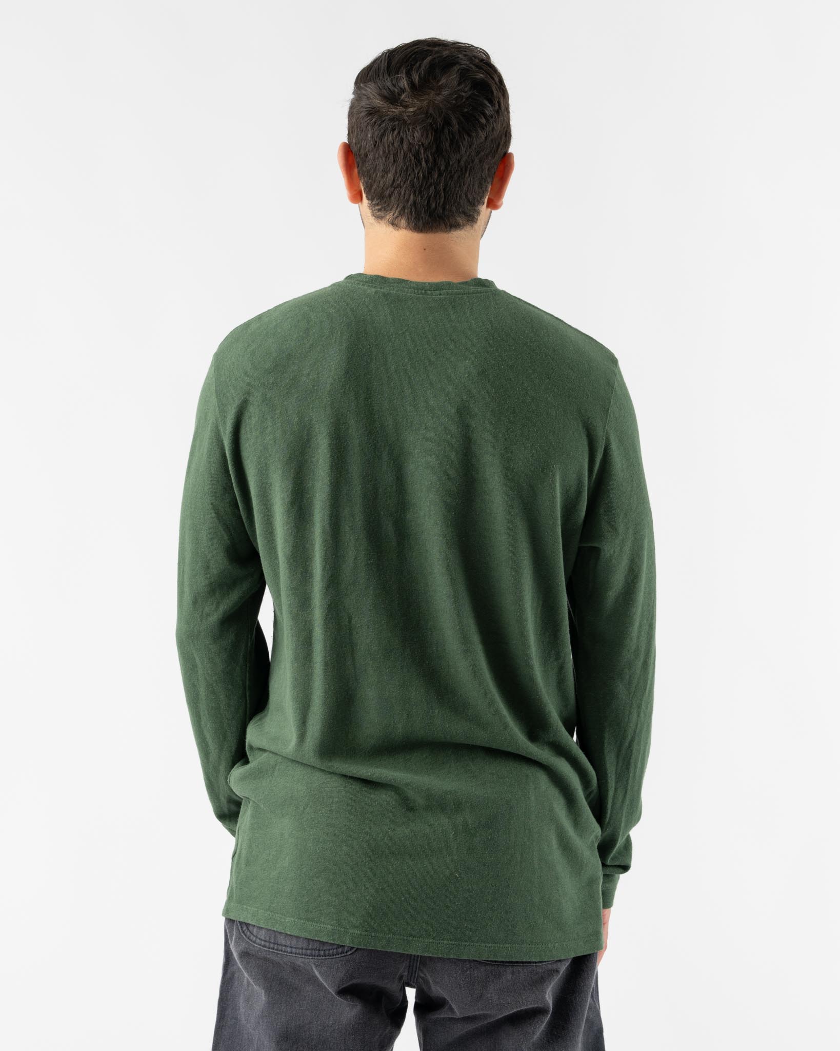 Jungmaven Baja Long Sleeve Pocket Tee in Hunter Green
