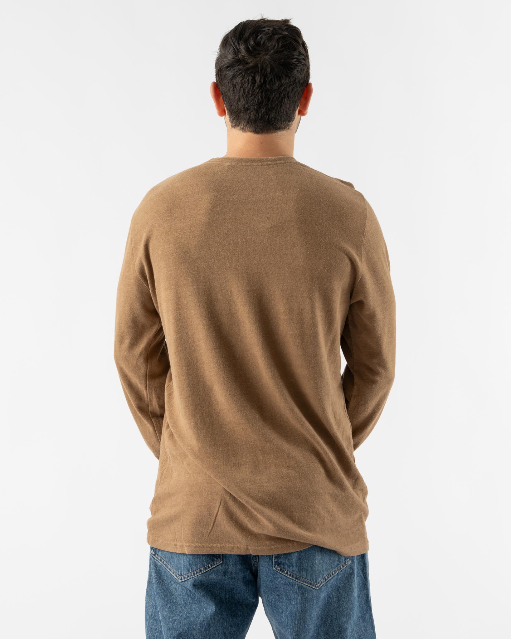 Jungmaven Baja Long Sleeve Pocket Tee in Coyote