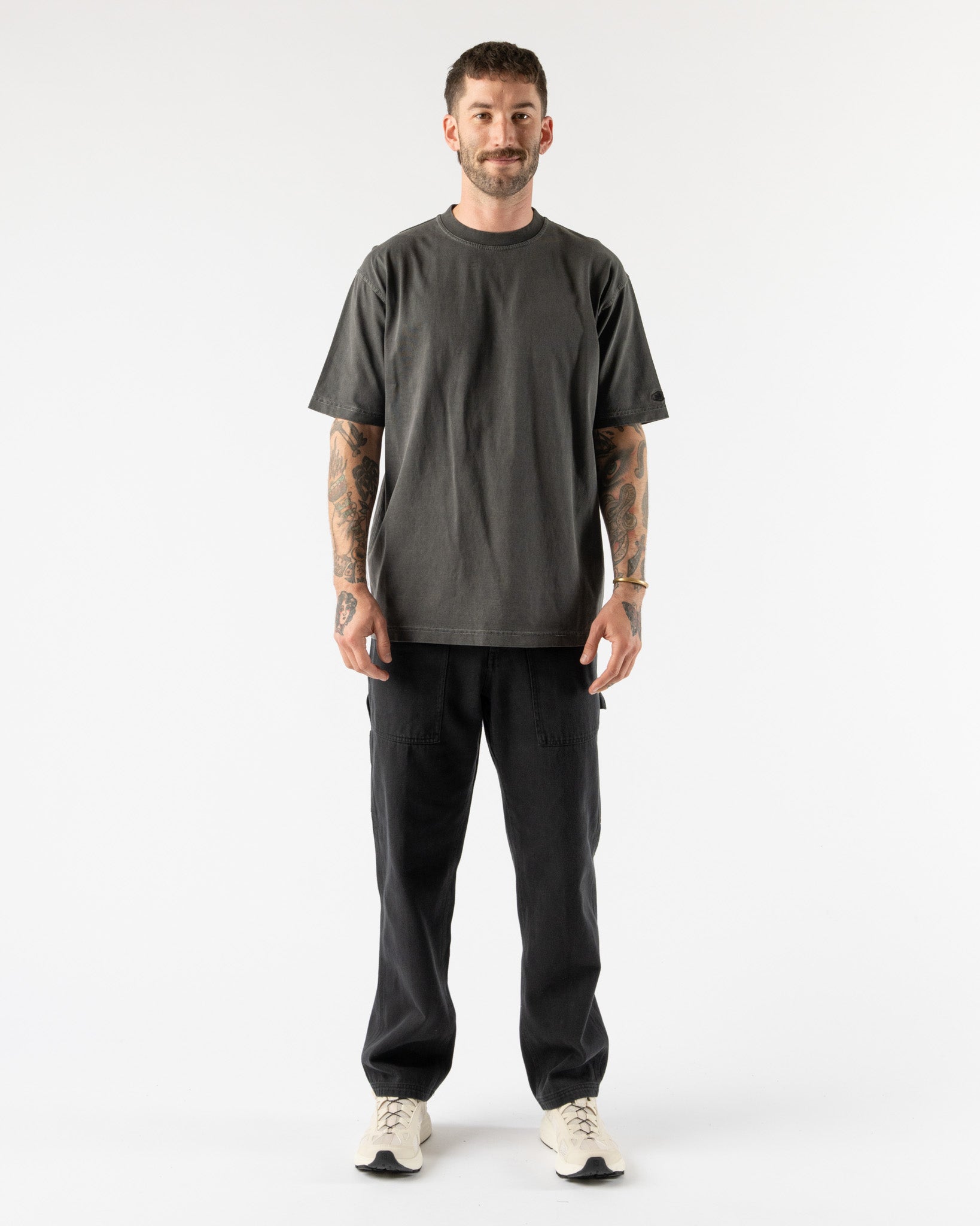 Kappy Pigment Corduroy T-Shirt in Dark Grey