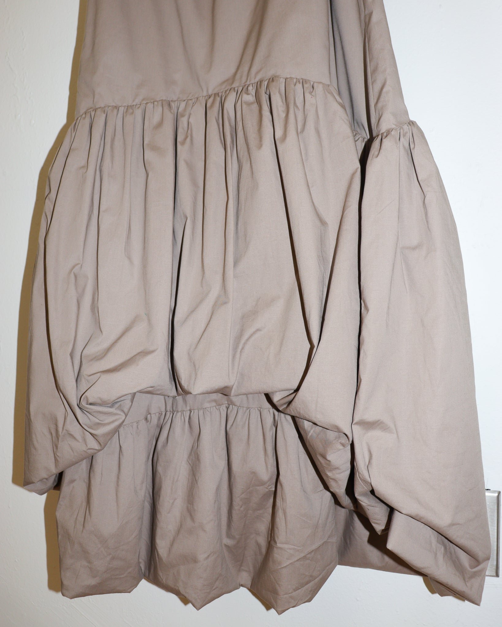 Pre-owned: Kika Vargas Puff Skirt in Beige