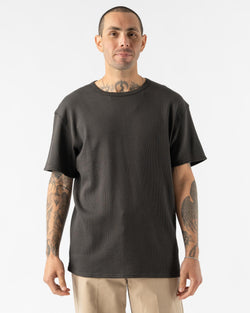 Knickerbocker Box Knit T-Shirt in Dark Brown