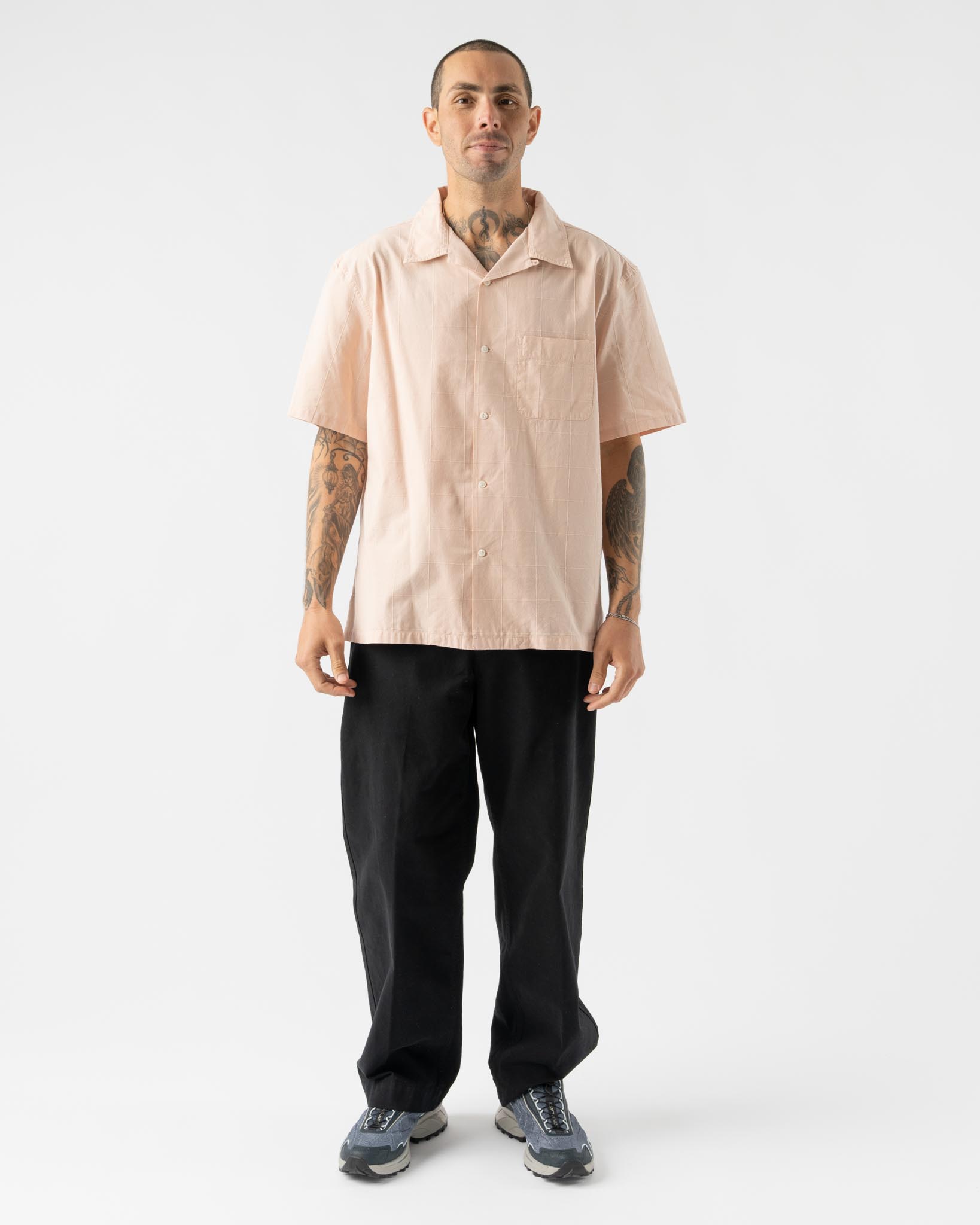 Knickerbocker Director Cotton Shirt in Peach