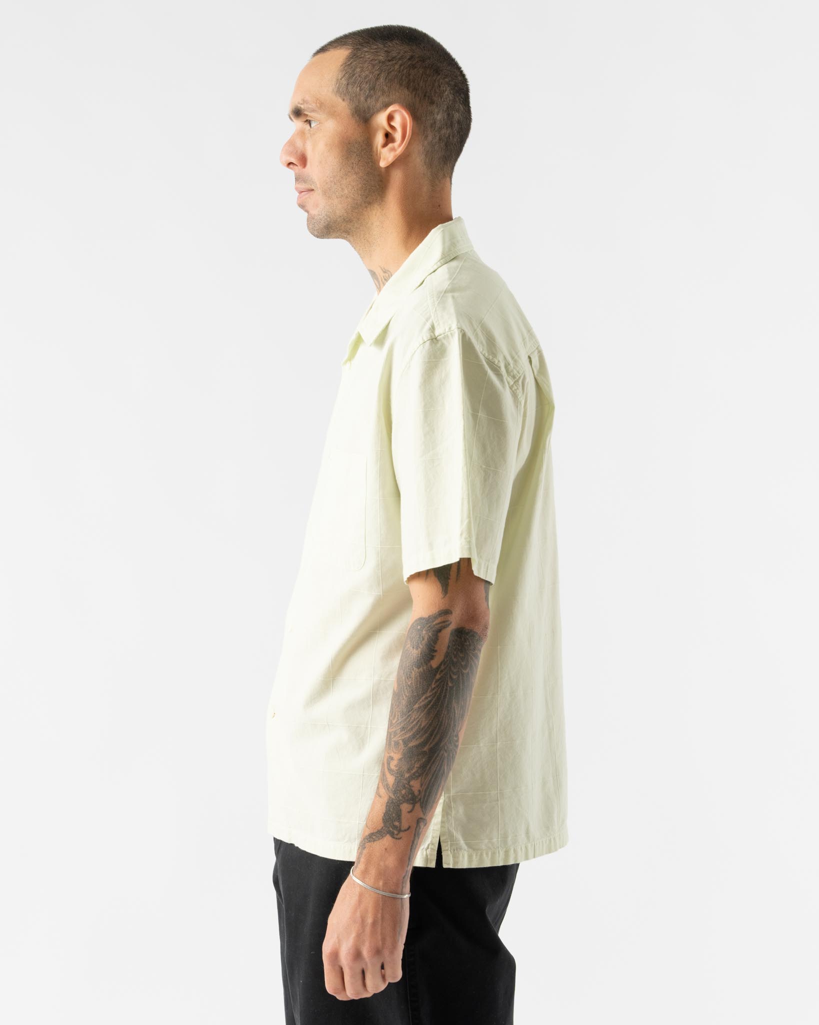 Knickerbocker Director Cotton Shirt in Sea Foam