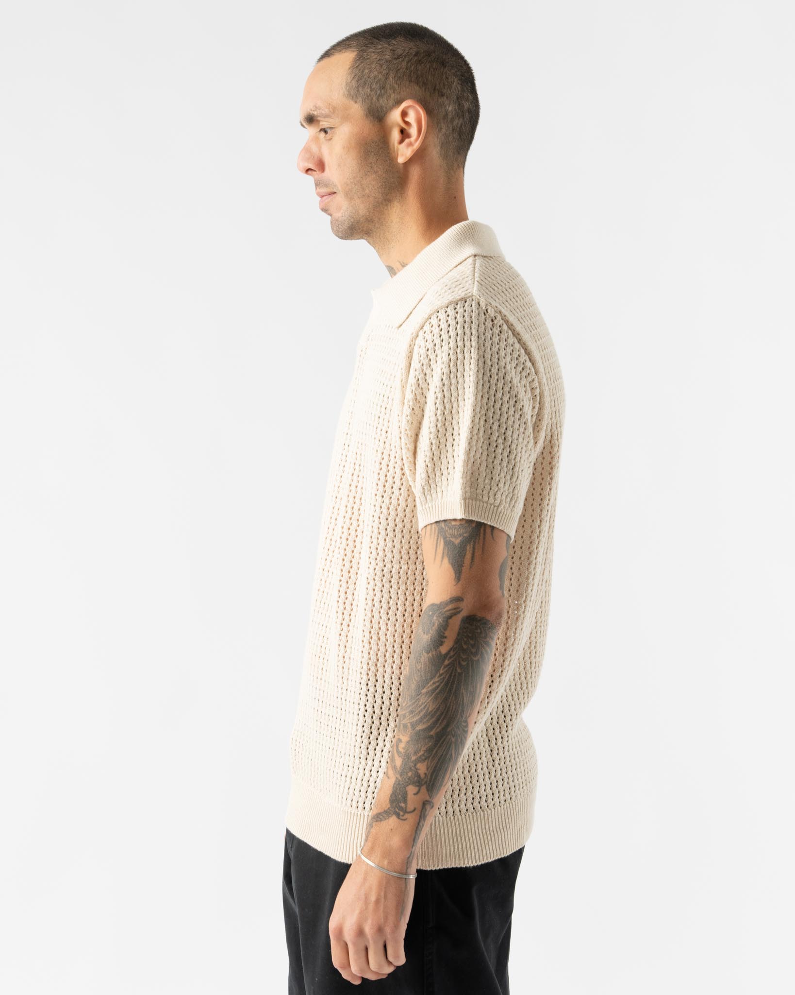 Knickerbocker Yuma Cotton Polo in Bone