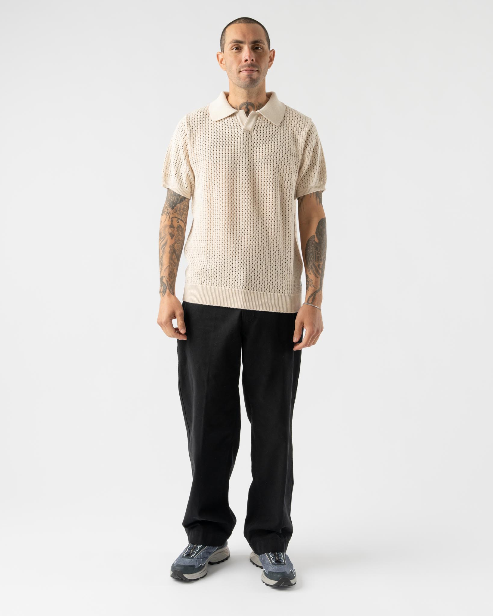 Knickerbocker Yuma Cotton Polo in Bone