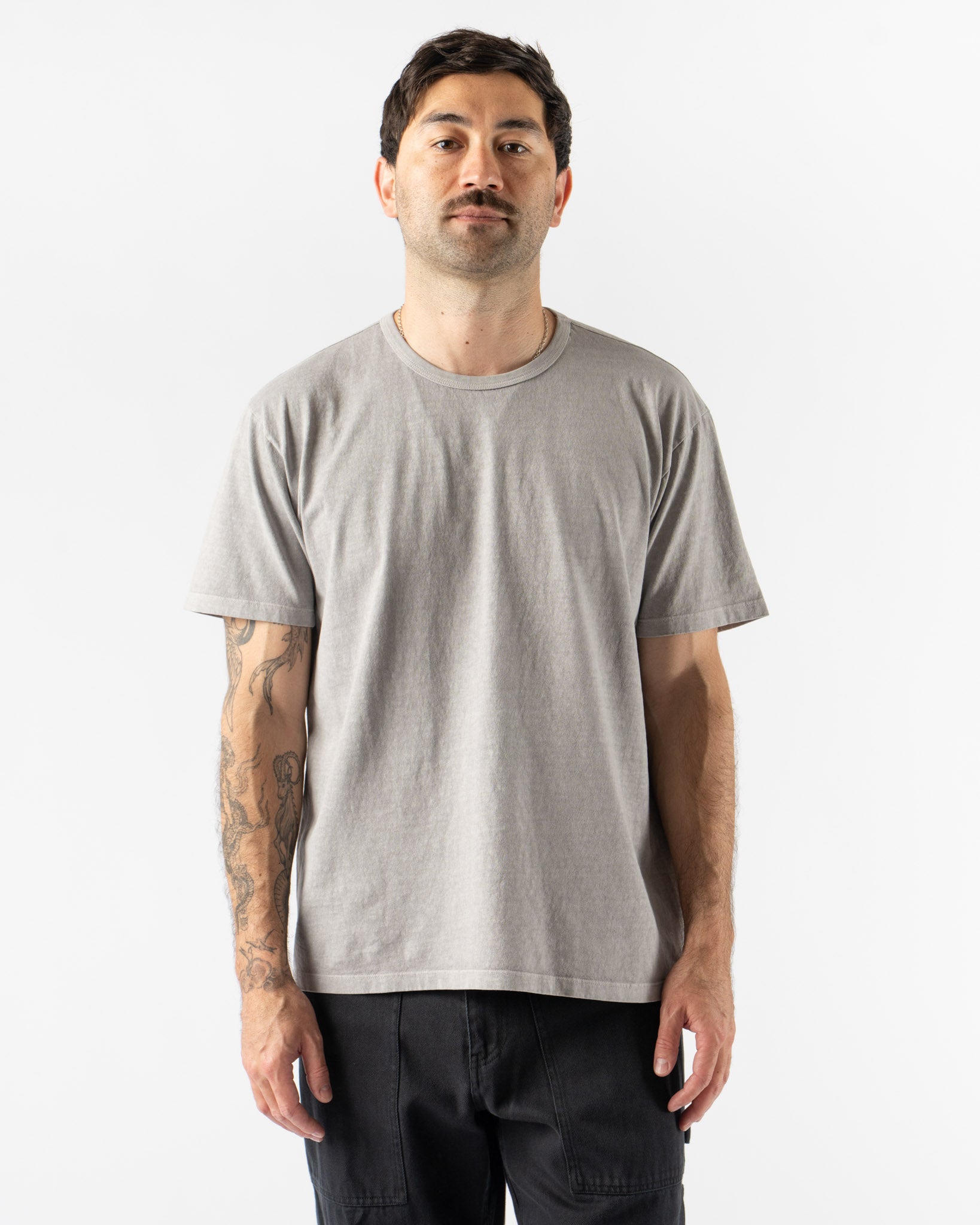 Lady White Co. LW101S Our T-Shirt in Oak & Iron Hand Dyed
