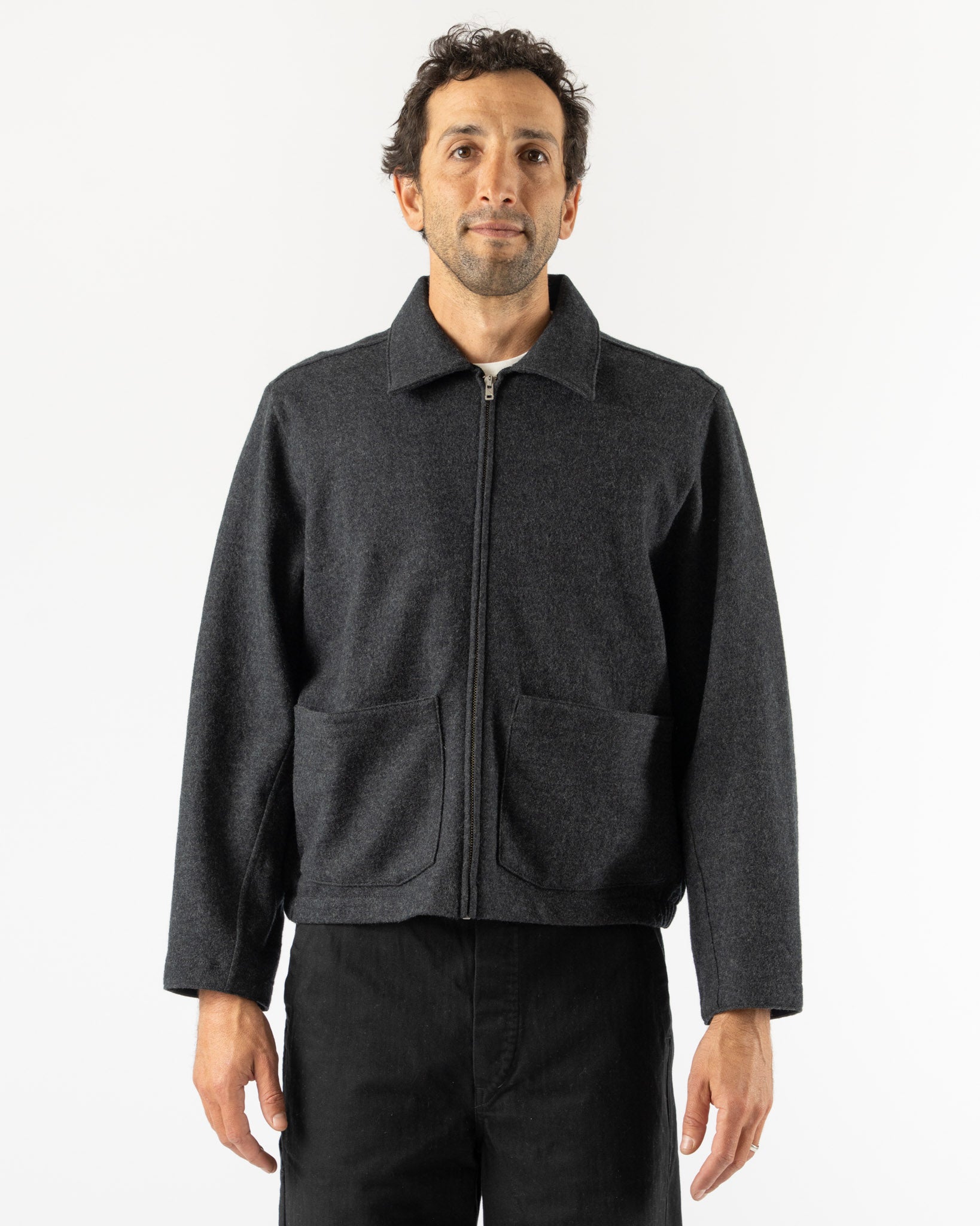 Lady White Co. Loma Blouson in Charcoal