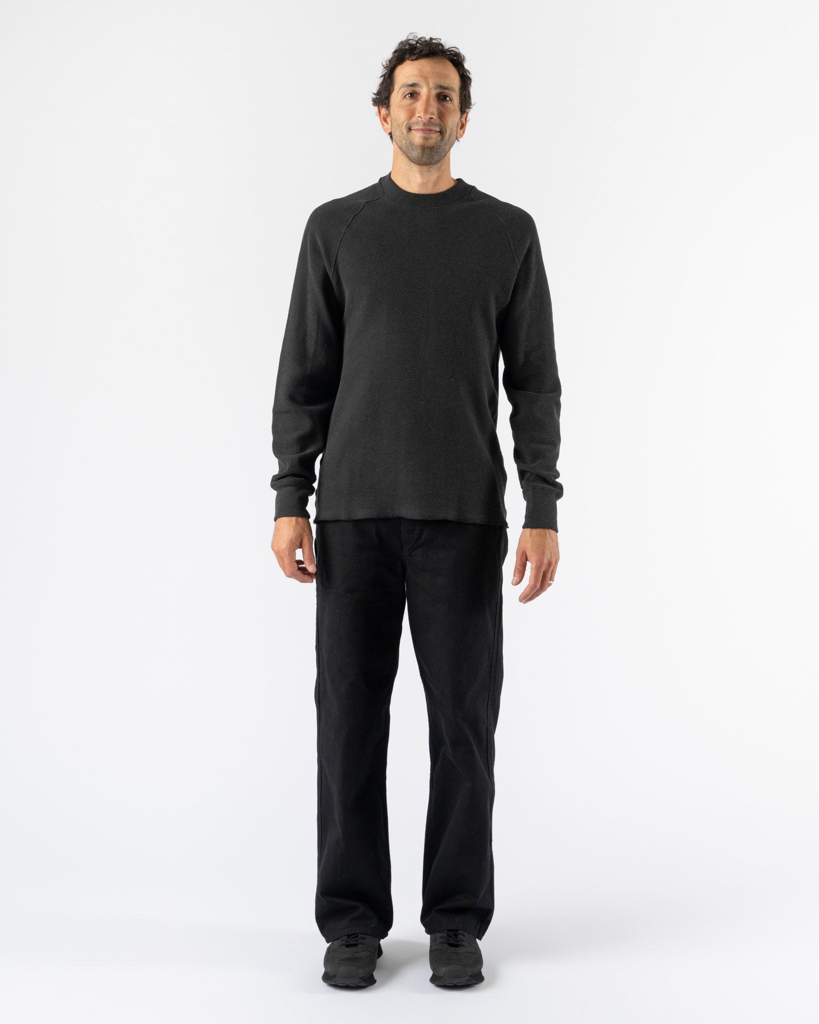 Lady White Co. Raglan Thermal in Pigment Charcoal