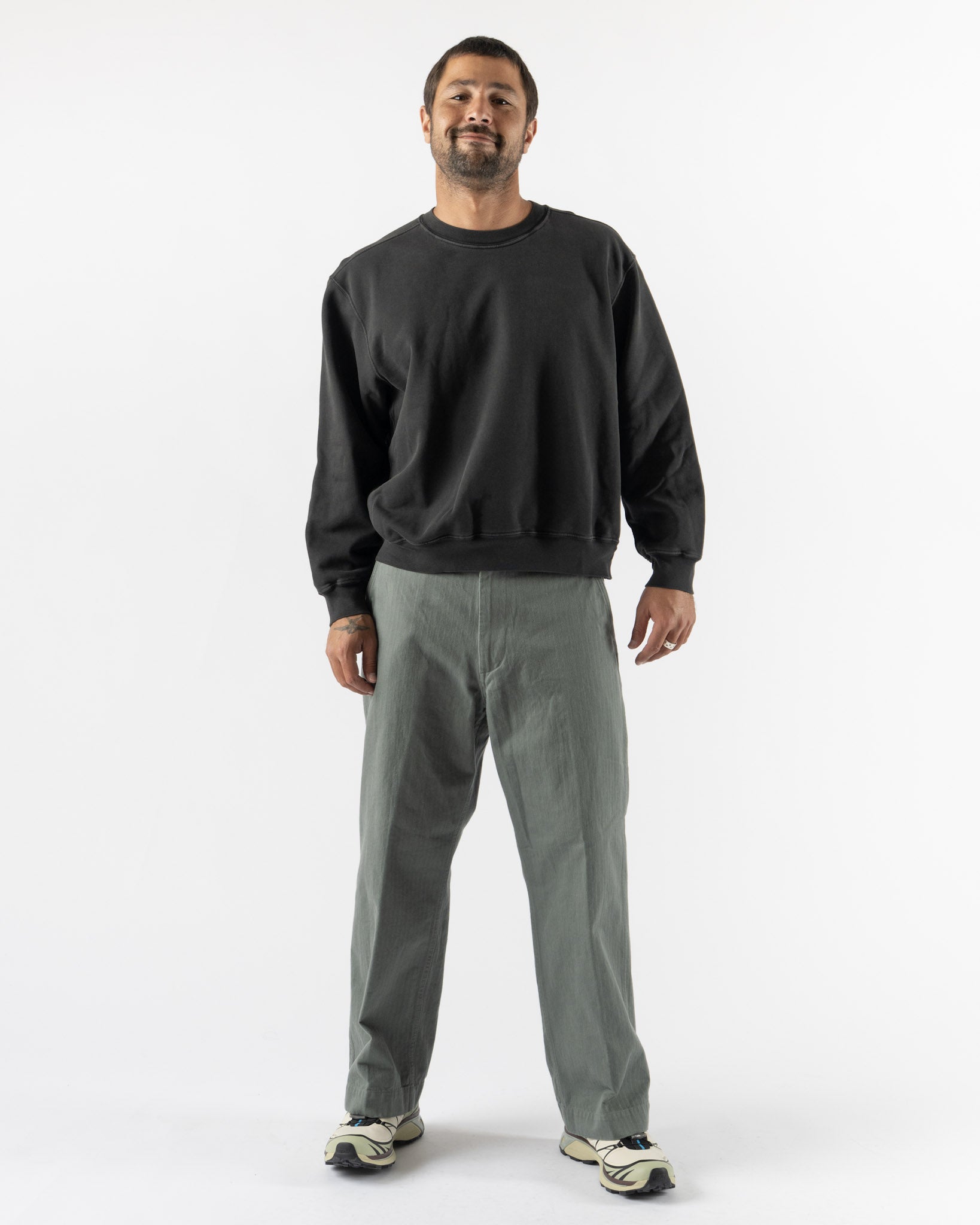 Lady White Co. Mini Crewneck in Pigment Charcoal