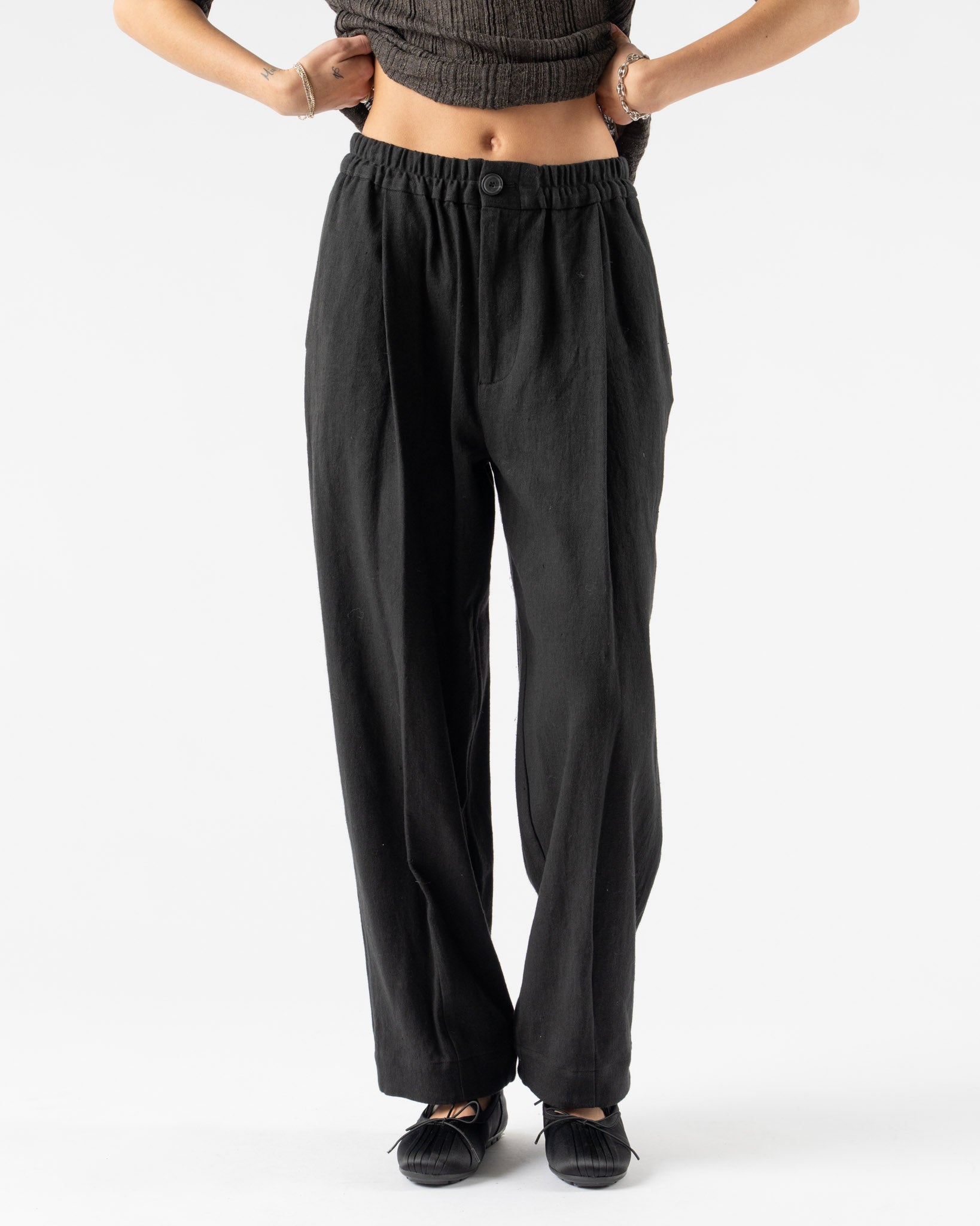 Lauren Manoogian Matte Pants in Black