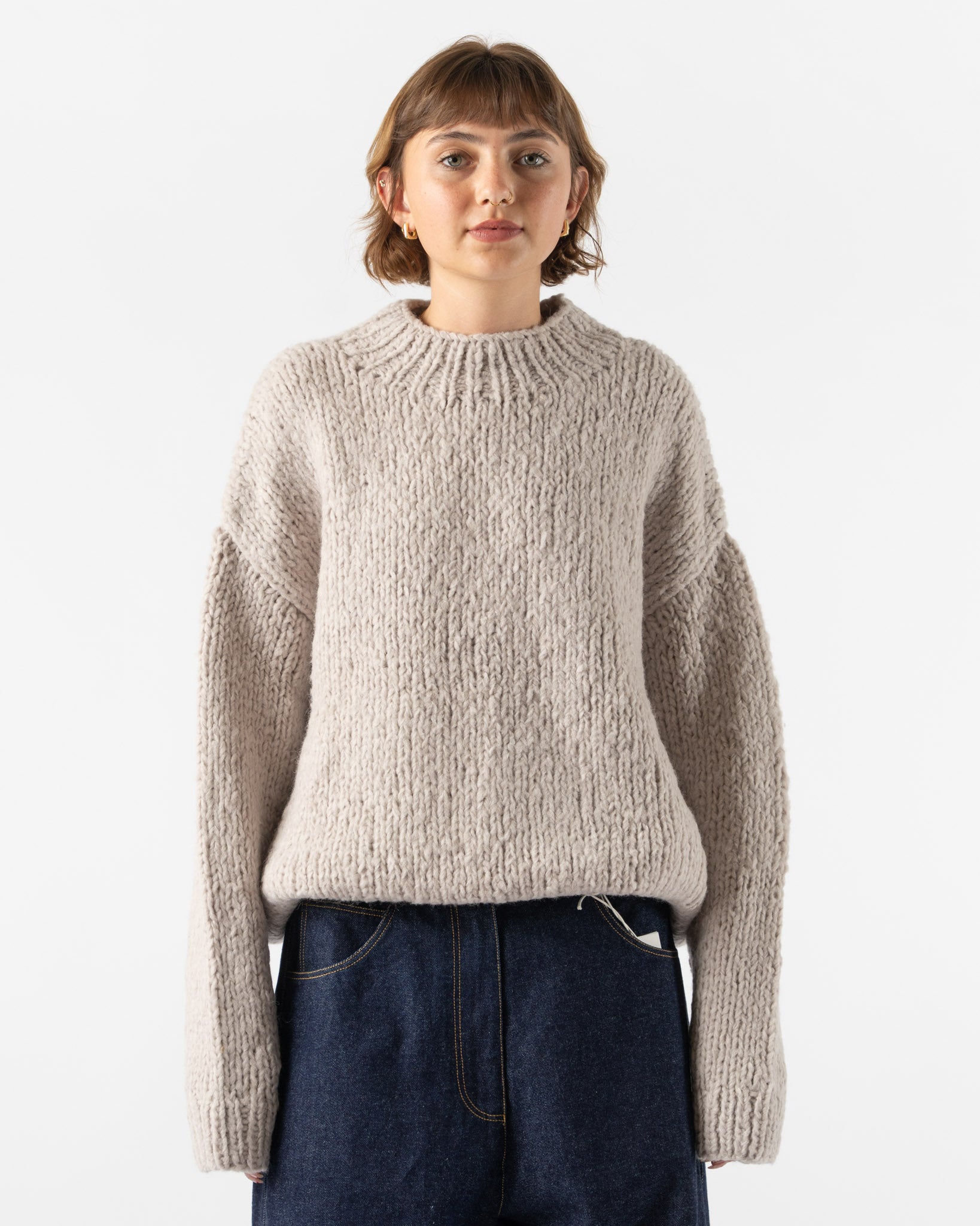 Lauren Manoogian Handknit Crewneck in Lavender