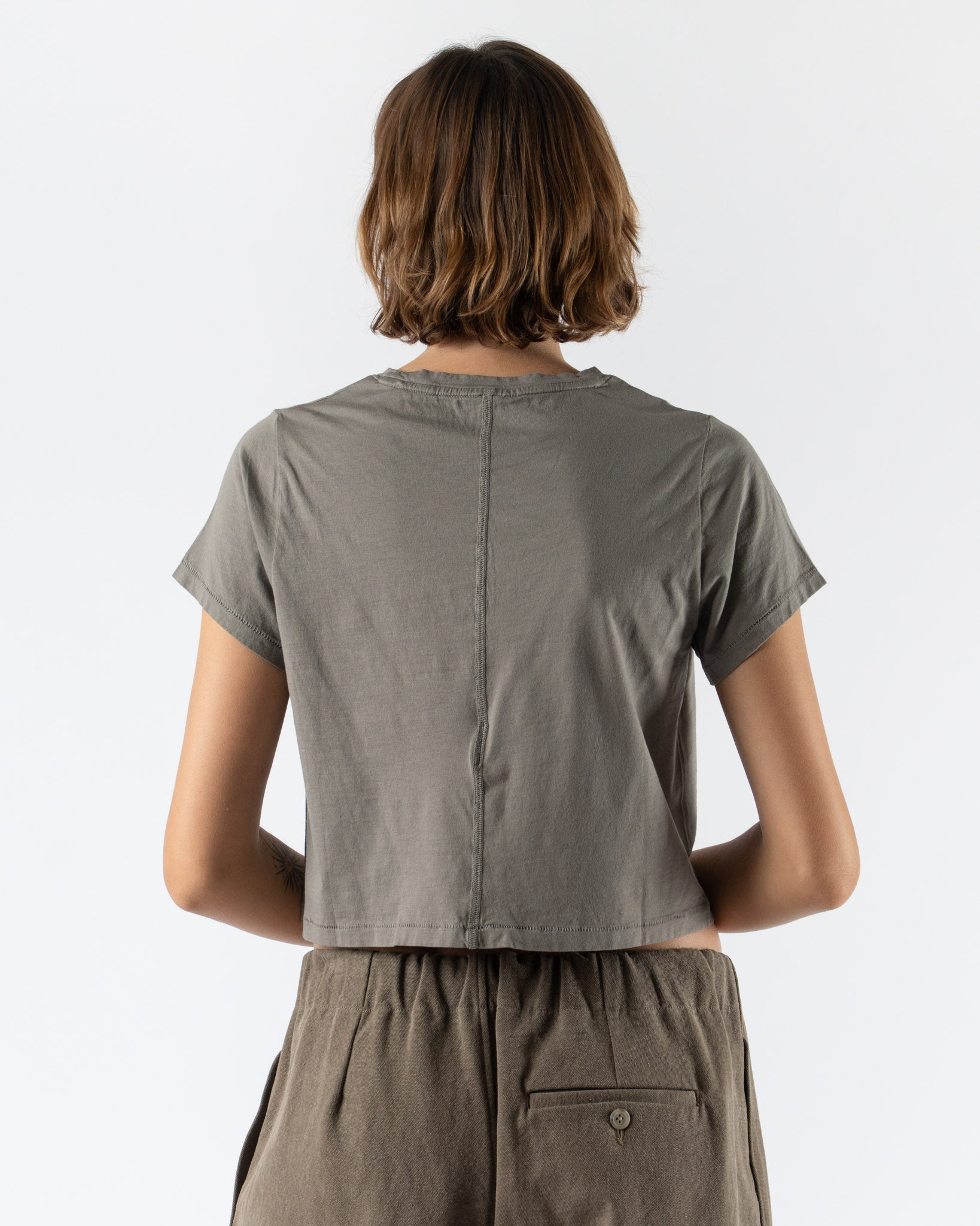 Lauren Manoogian Fine Crop Tee in Fatigue