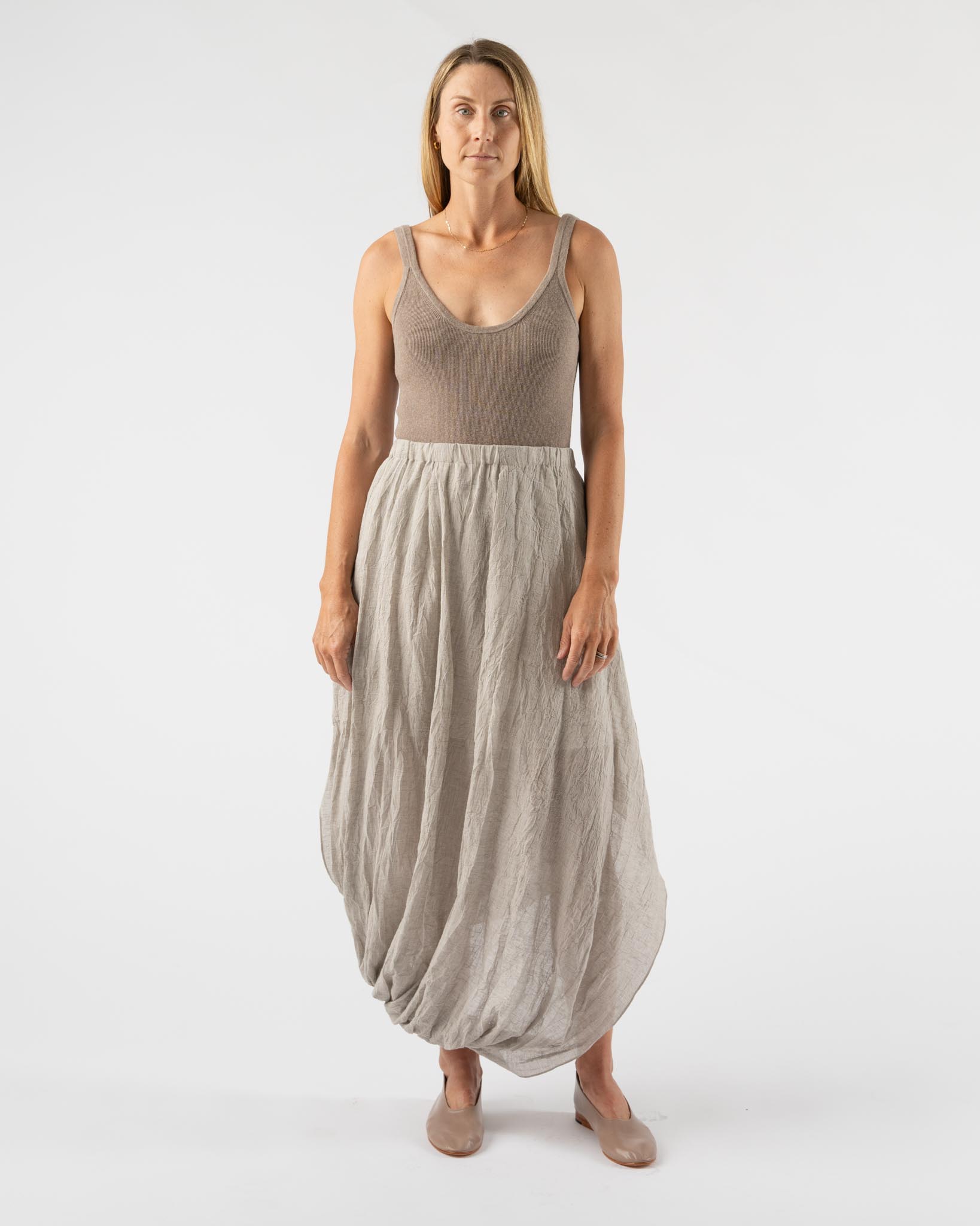 Lauren Manoogian Gauze Twist Skirt in Ash