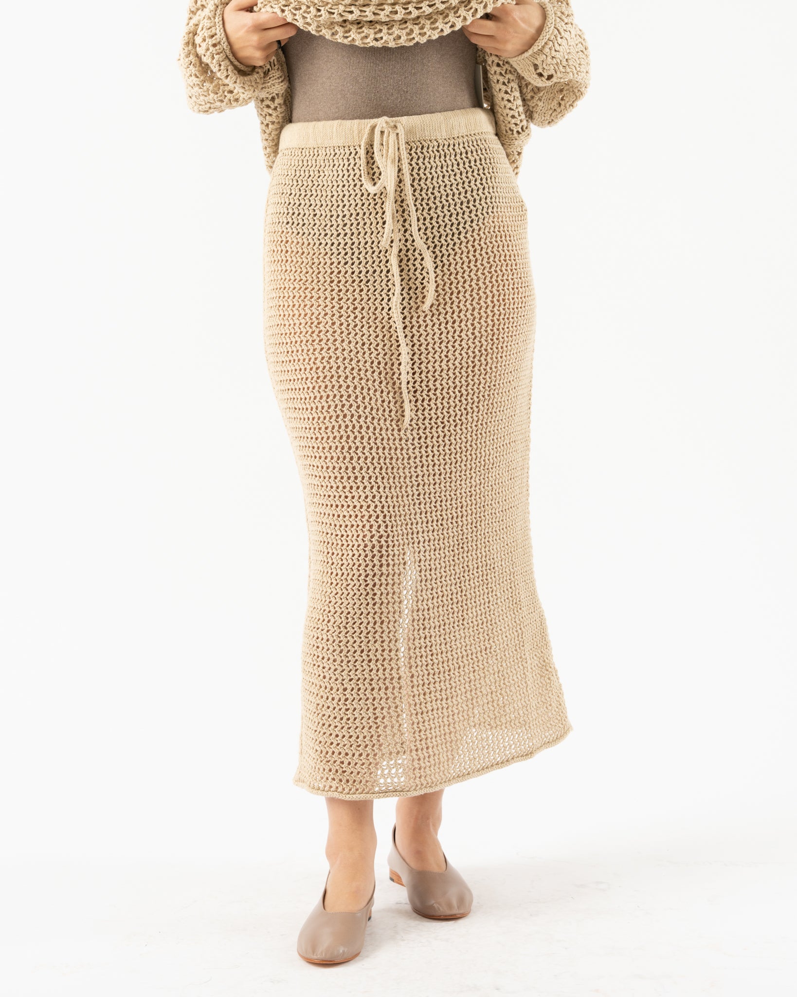 Lauren Manoogian Net Skirt in Jute