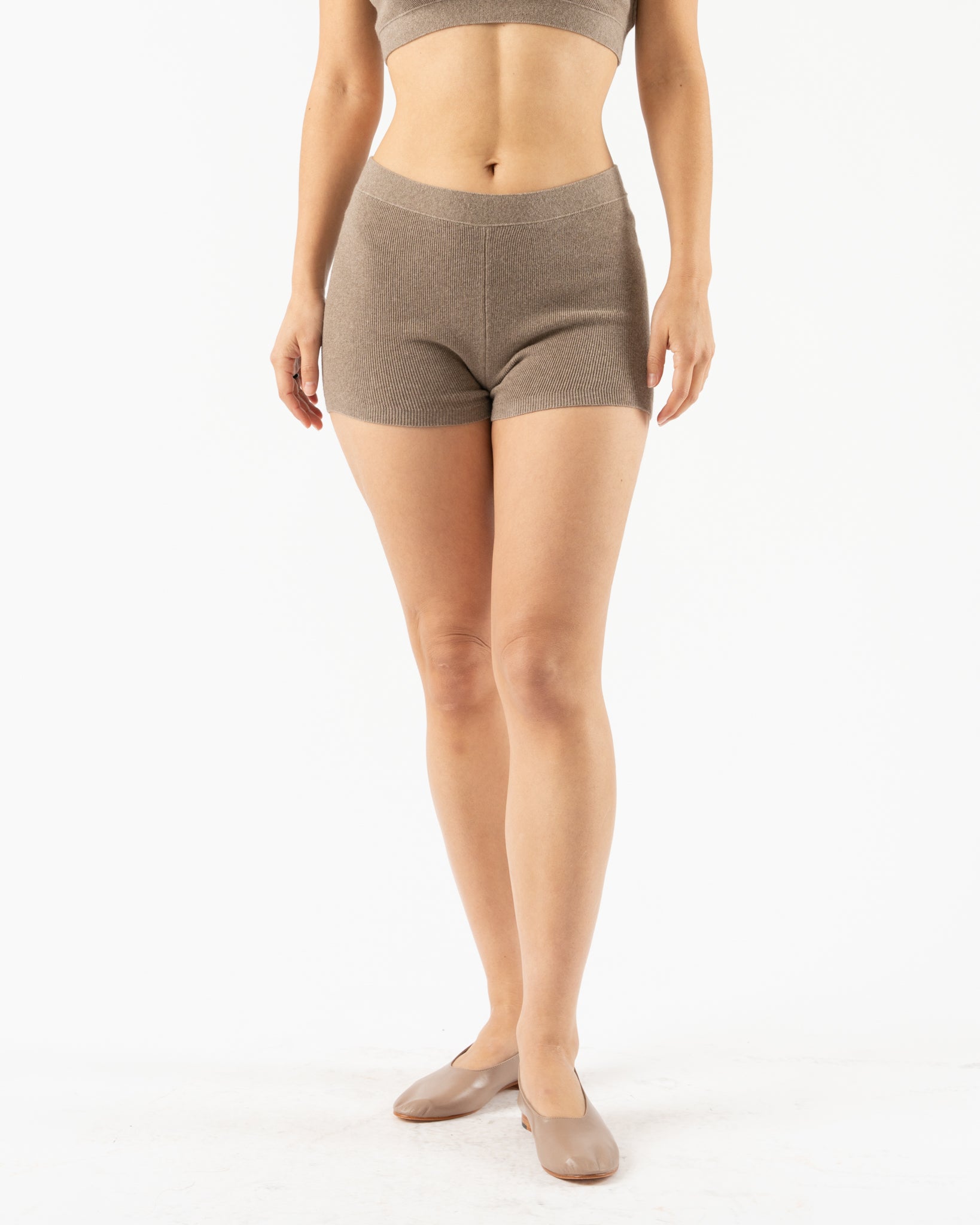 Lauren Manoogian Rib Short in Wood Curated at Jake and Jones