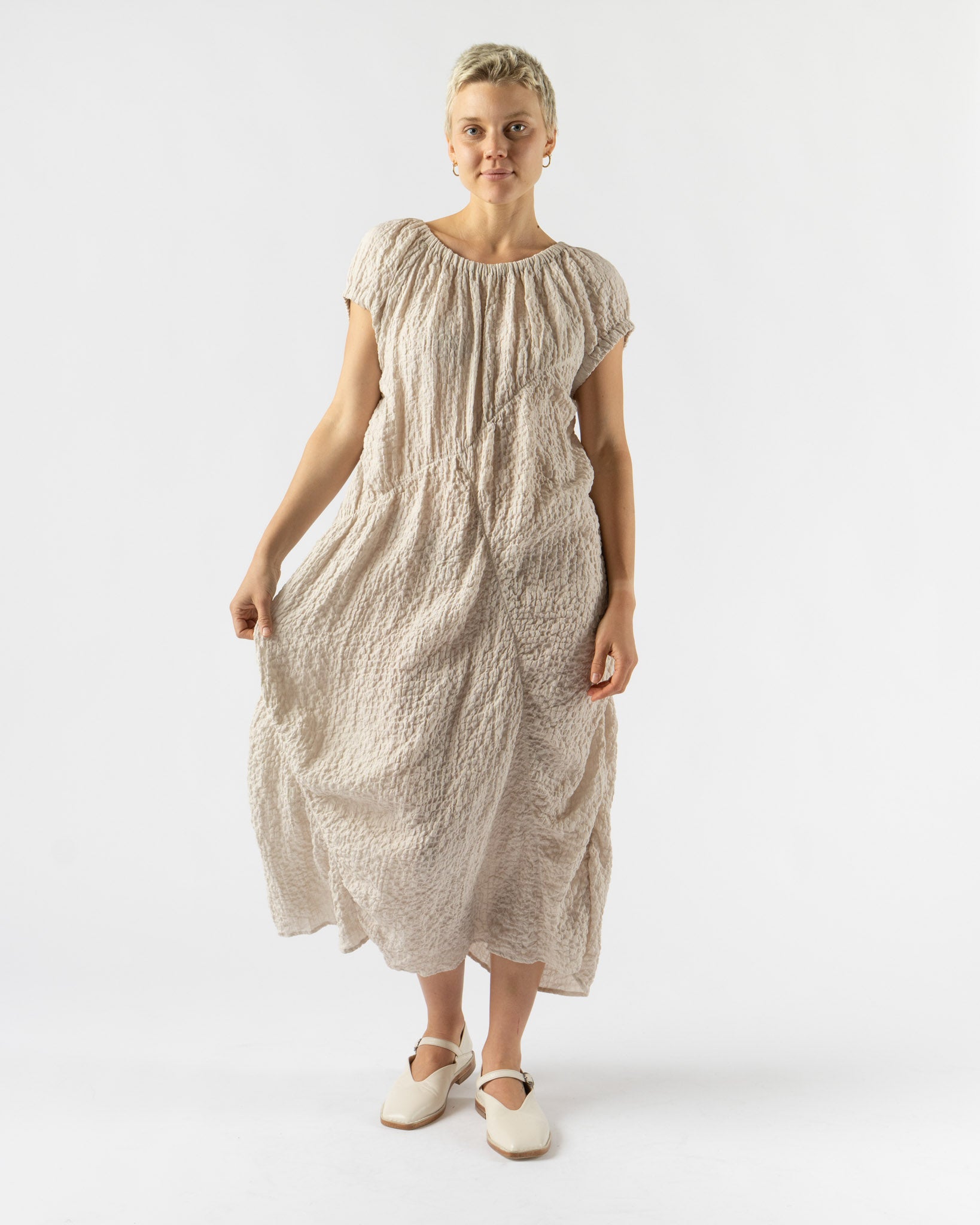 Lauren Manoogian Shirred Dress in Natural Lauren Manoogian Shirred Dress in Natural