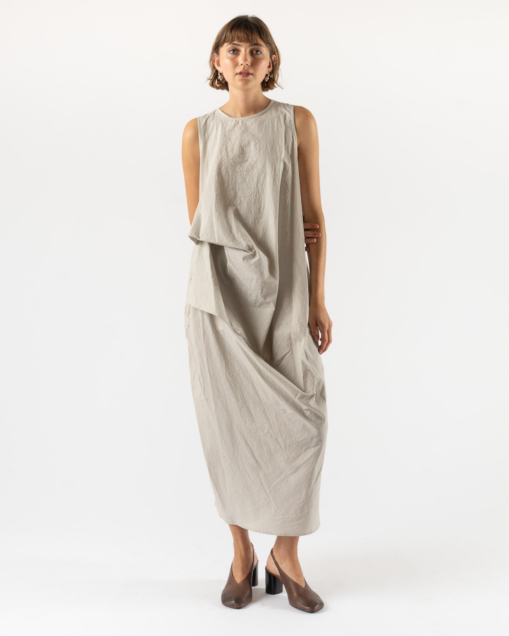 Lauren Manoogian Ripstop Dress in Ash