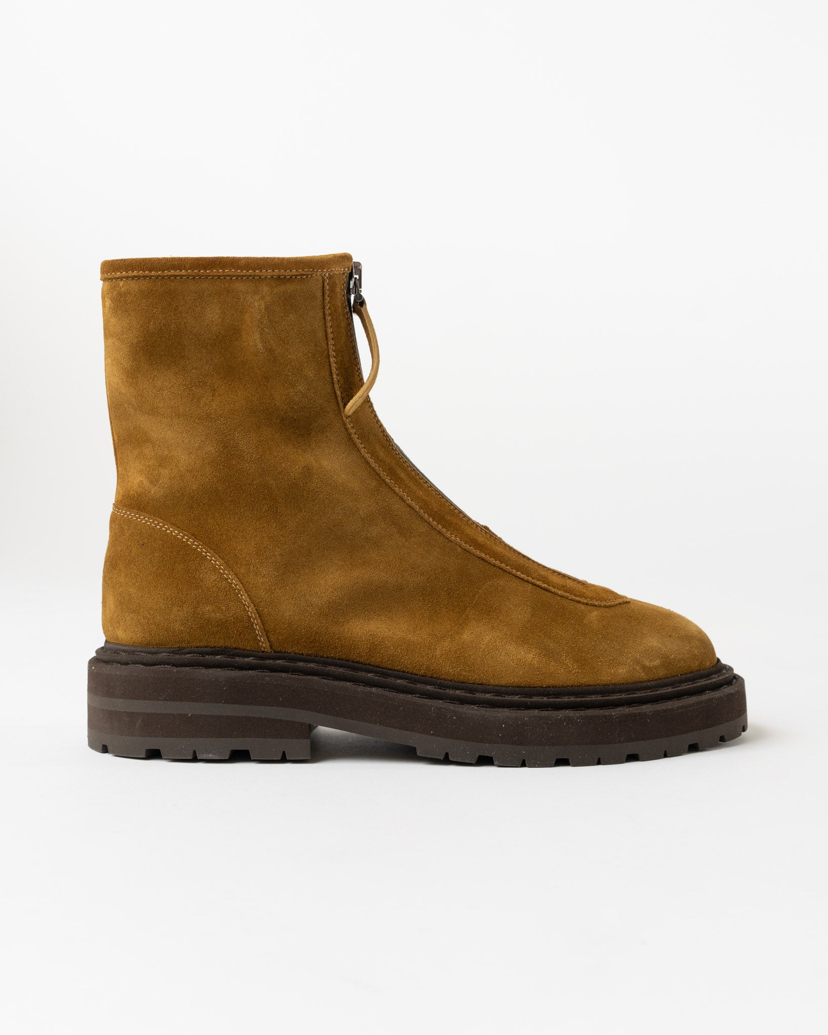 Legres Zipper Boot in Suede Tan