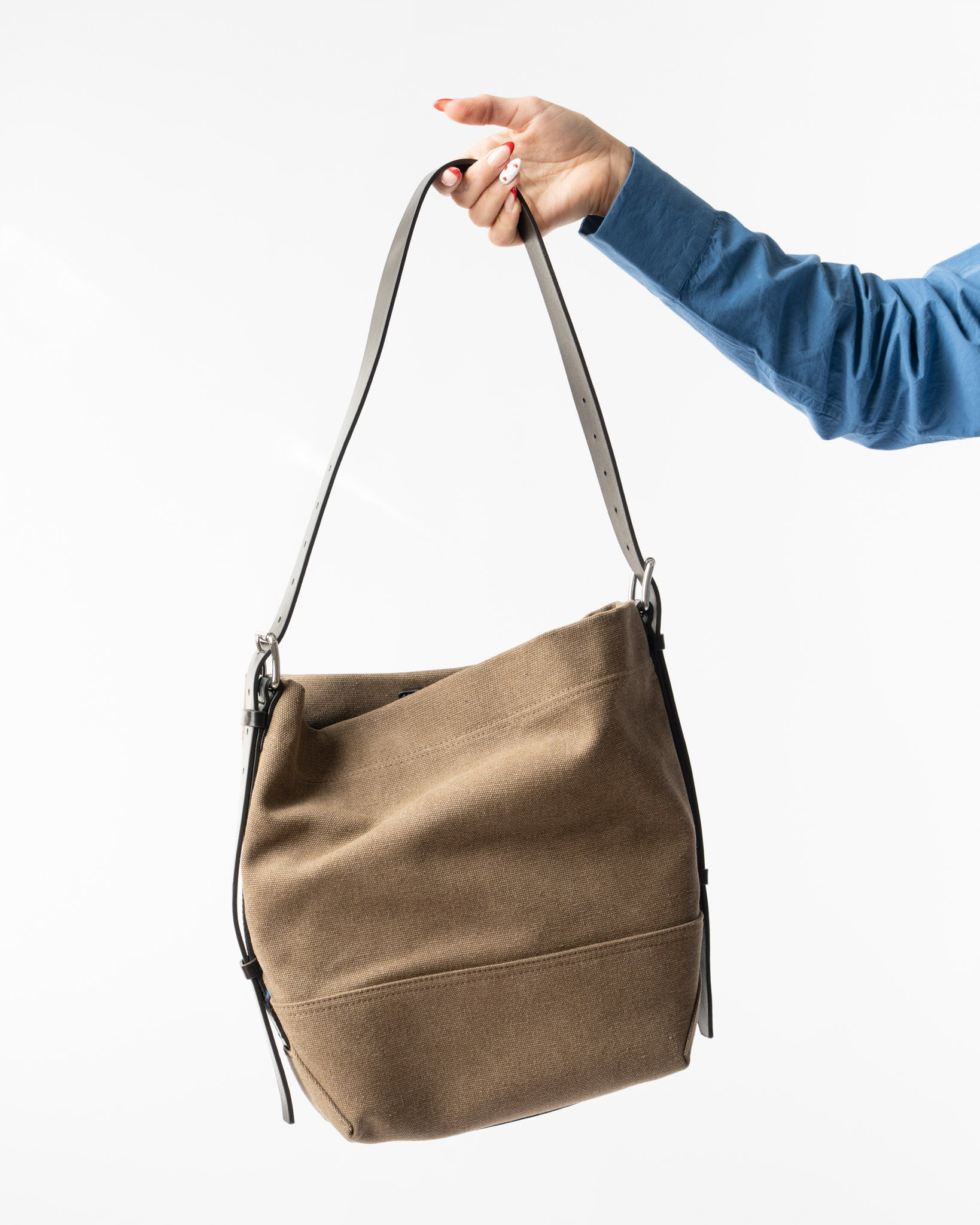 Lemaire Small Belted Tote in Dark Linen