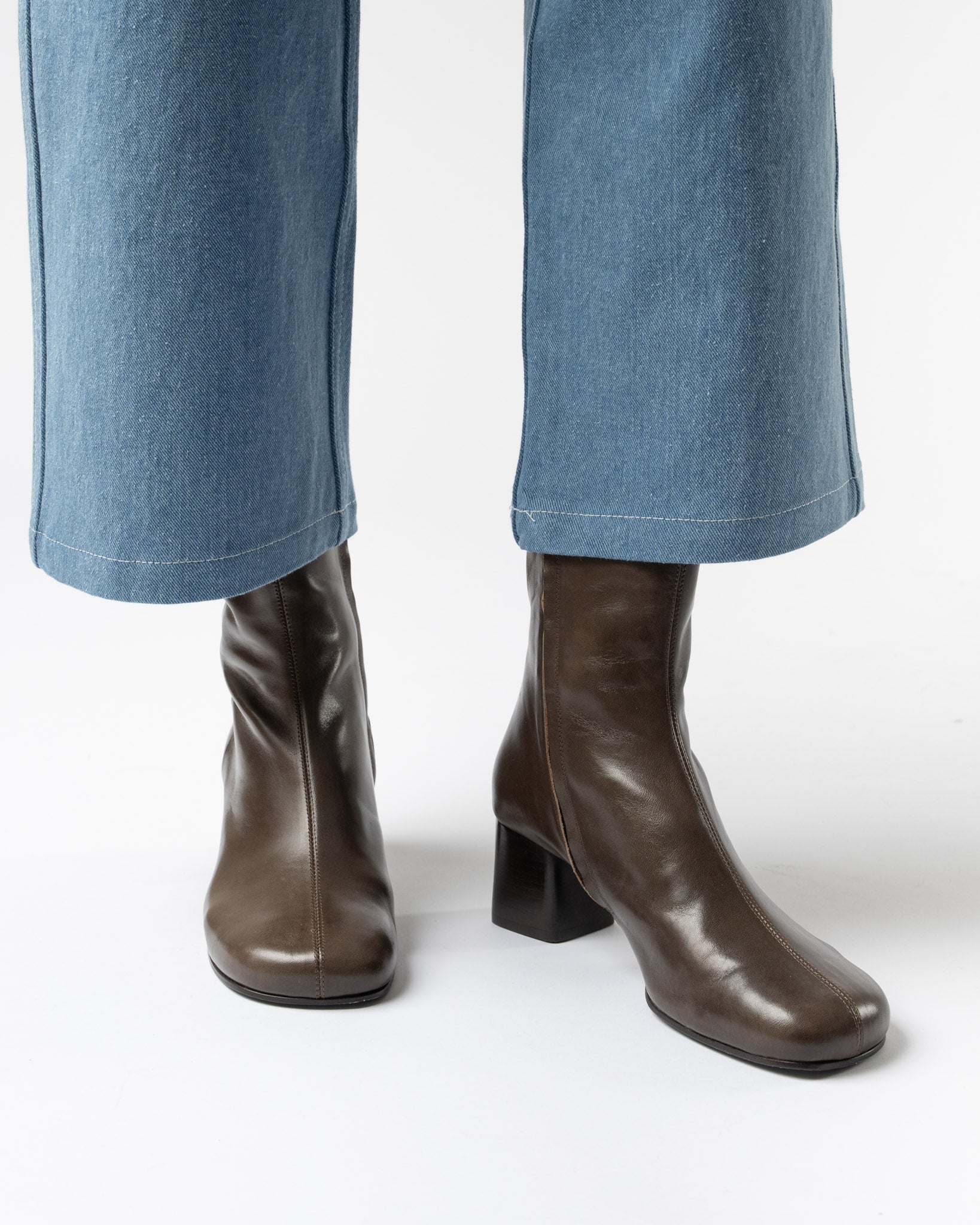 Lemaire Anatomic Boots 55 in Dark Brown