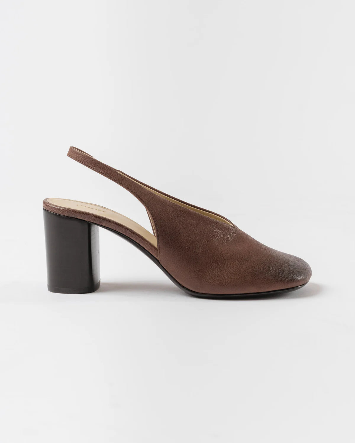 Lemaire Glove Slingback 80 in Washed Dark Brown Curated at Jake