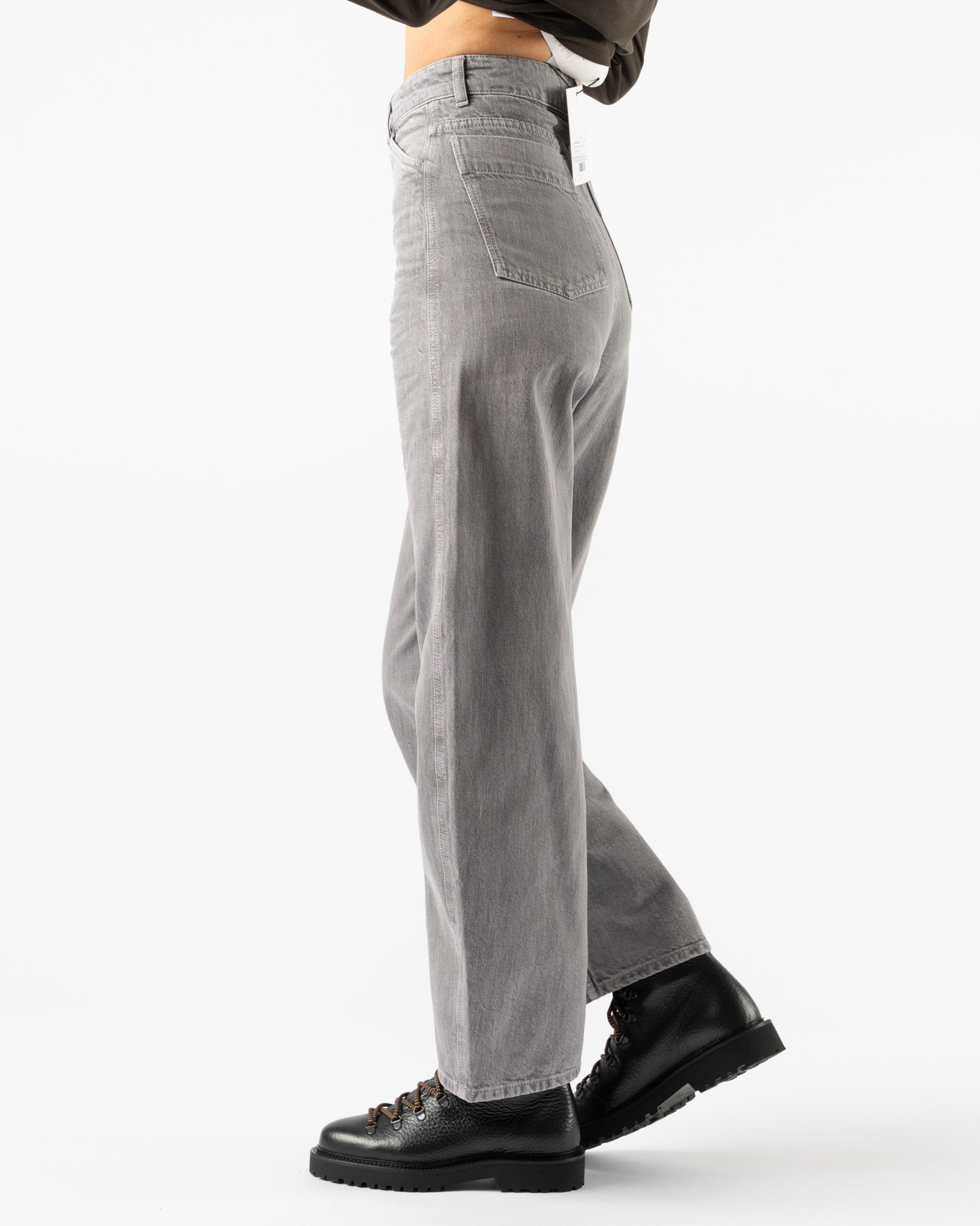 Lemaire High Waisted Curved Pants in Heather