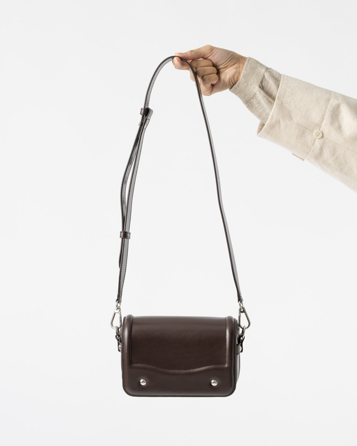 Lemaire Ransel Mini Satchel in Pecan Brown Curated at Jake and Jones