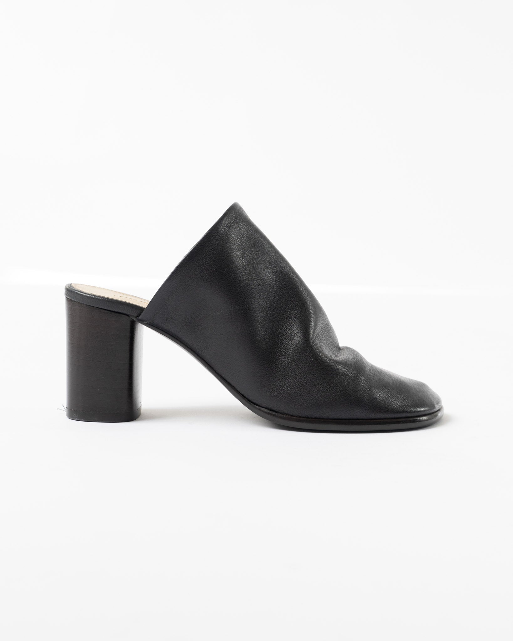 Lemaire Glove Mules in Dark Chocolate Curated at Jake and Jones