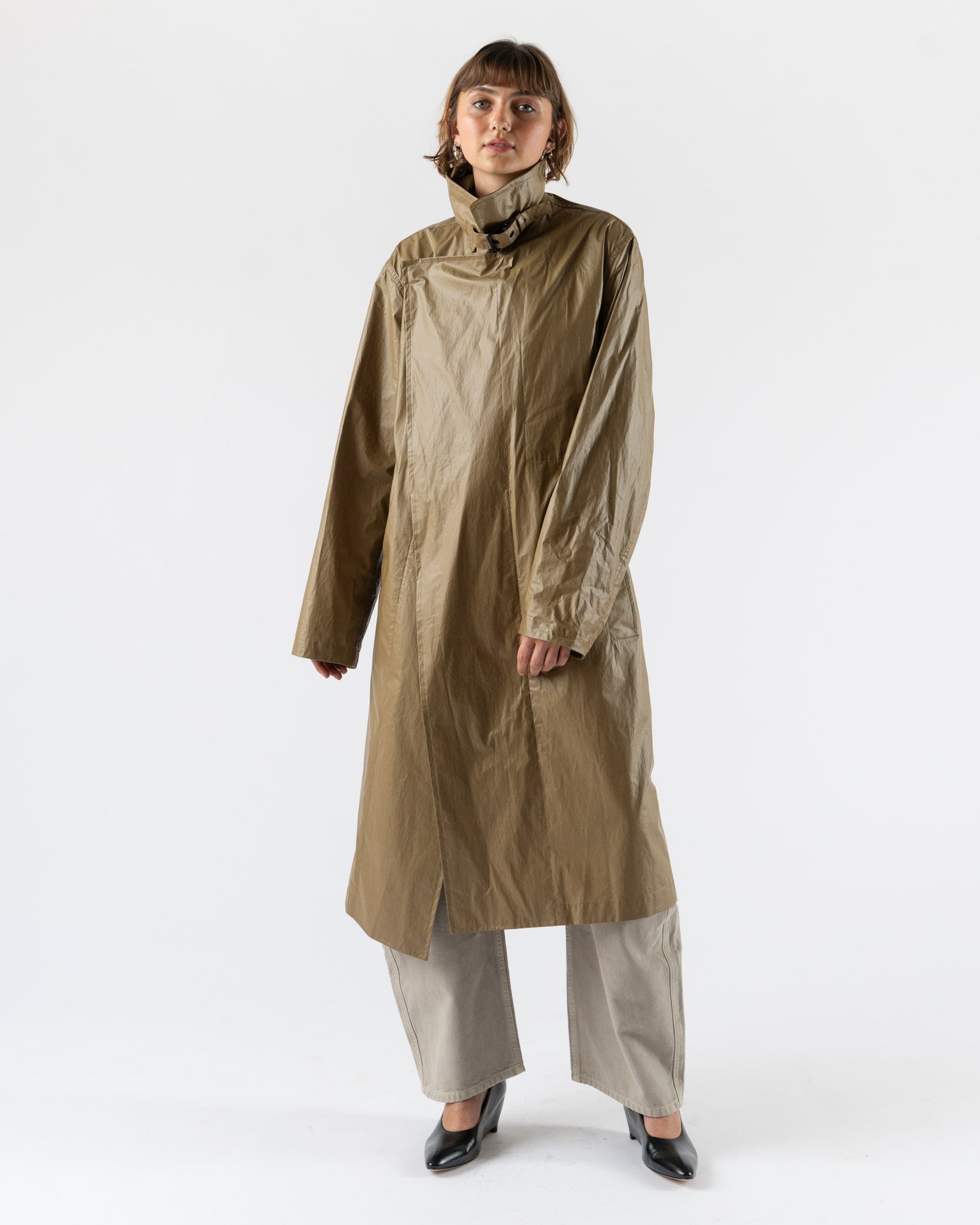 Lemaire Light Wrap Coat in Khaki