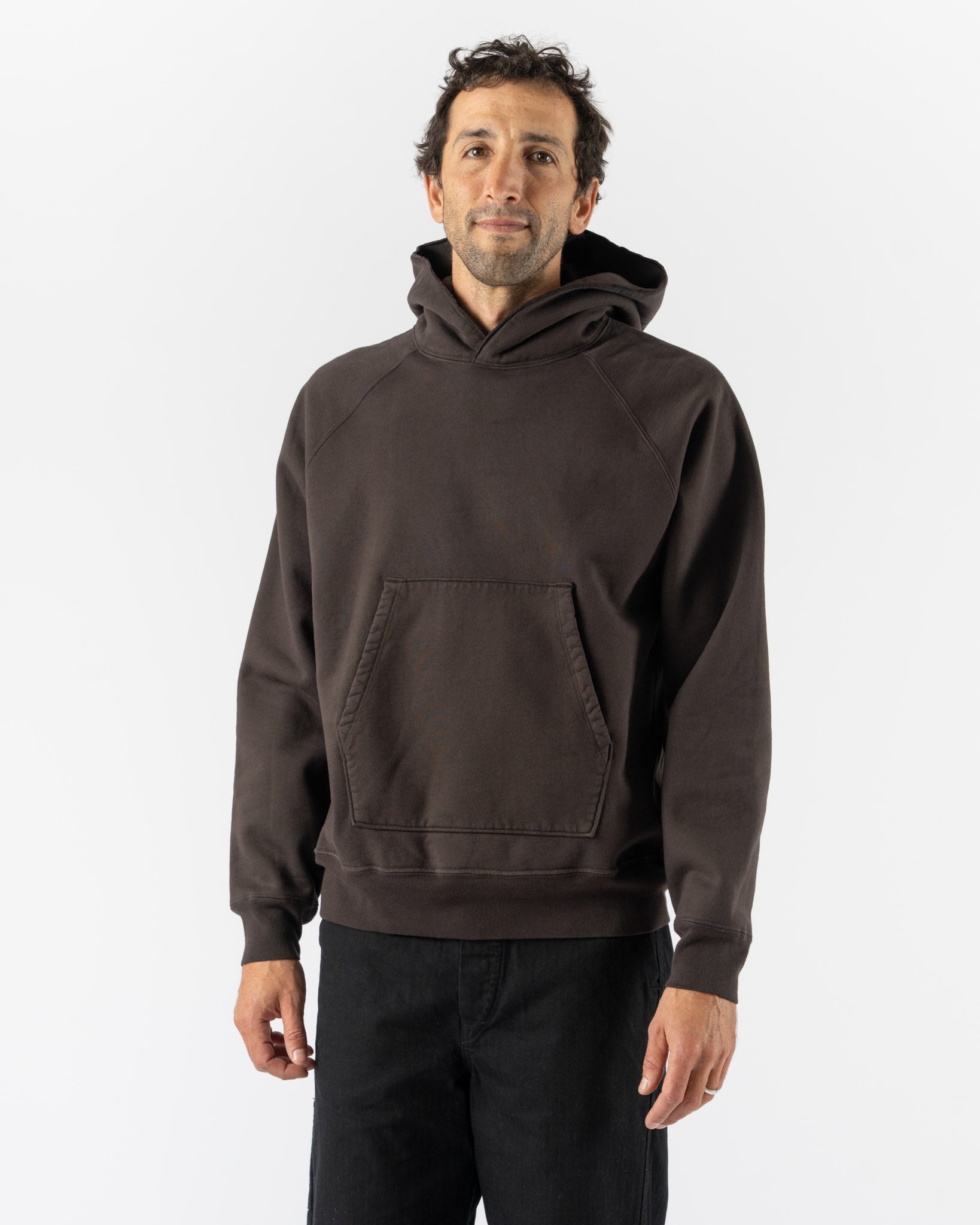 lady white co ヘビーウエイト　パーカー Lady White Co. Super Weighted Hoodie in Black Mushroom Curated at