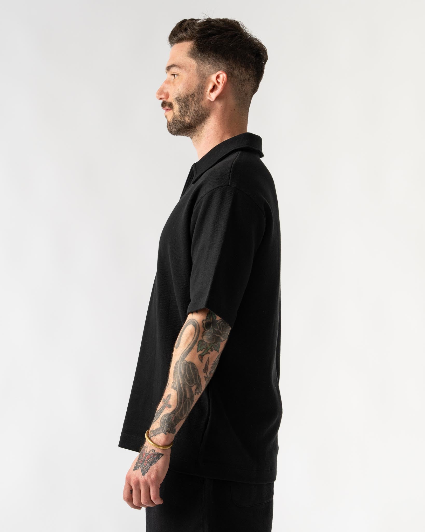 Lady White Co. LW460 Half Zip Polo in Black