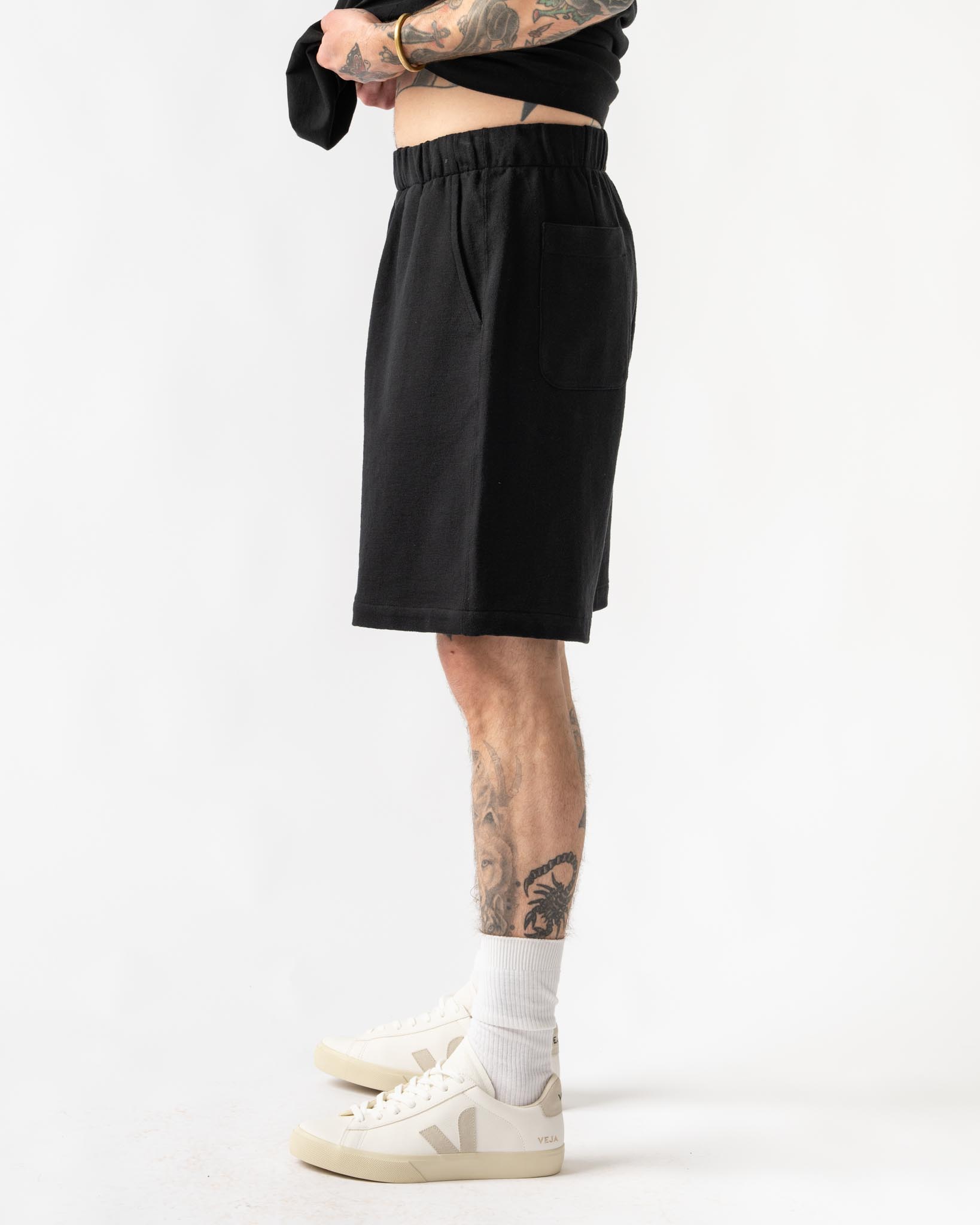 Lady White Co. LW1877TEX Textured Lounge Short in Black